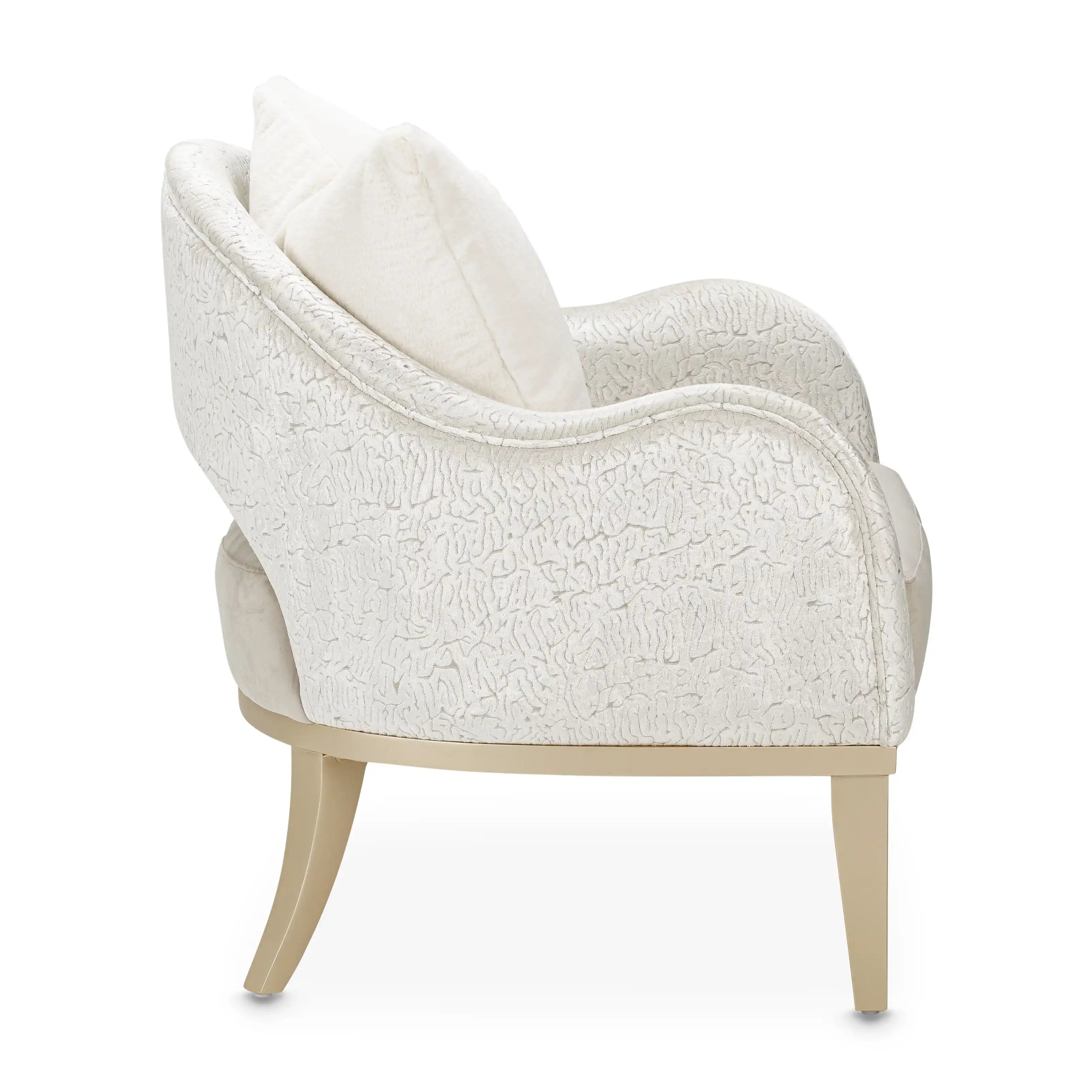 Yvette - Accent Chair - Porcini  / Medium Champagne