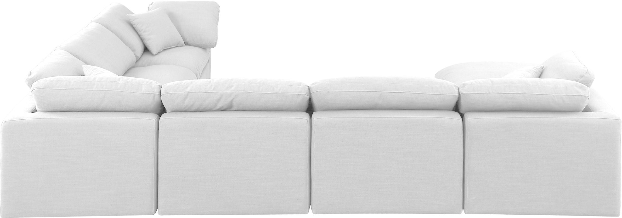 Indulge - Linen 7 Piece Modular Sectional - White