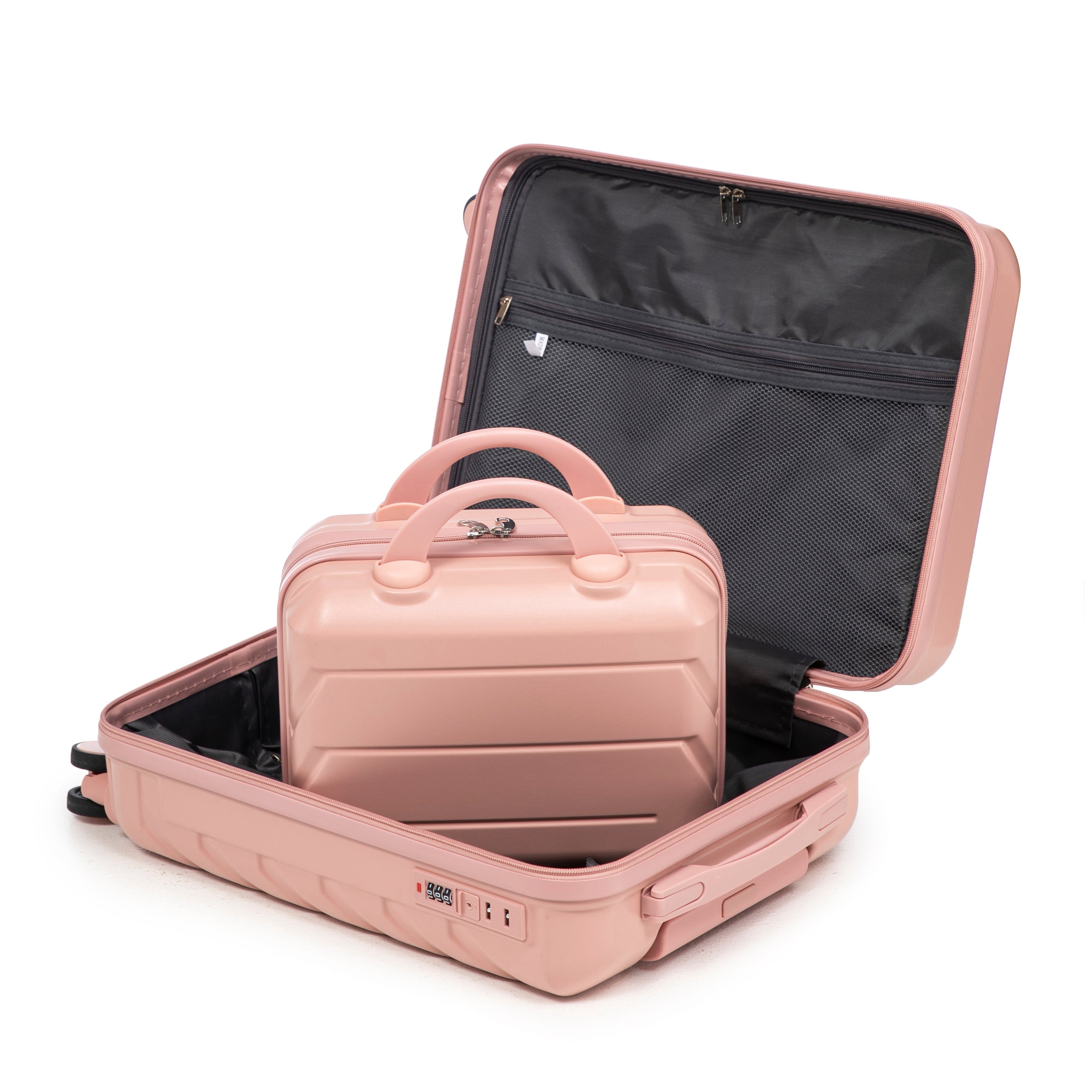2-Piece ABS Spinner Wheel Luggage Set with Combination Lock