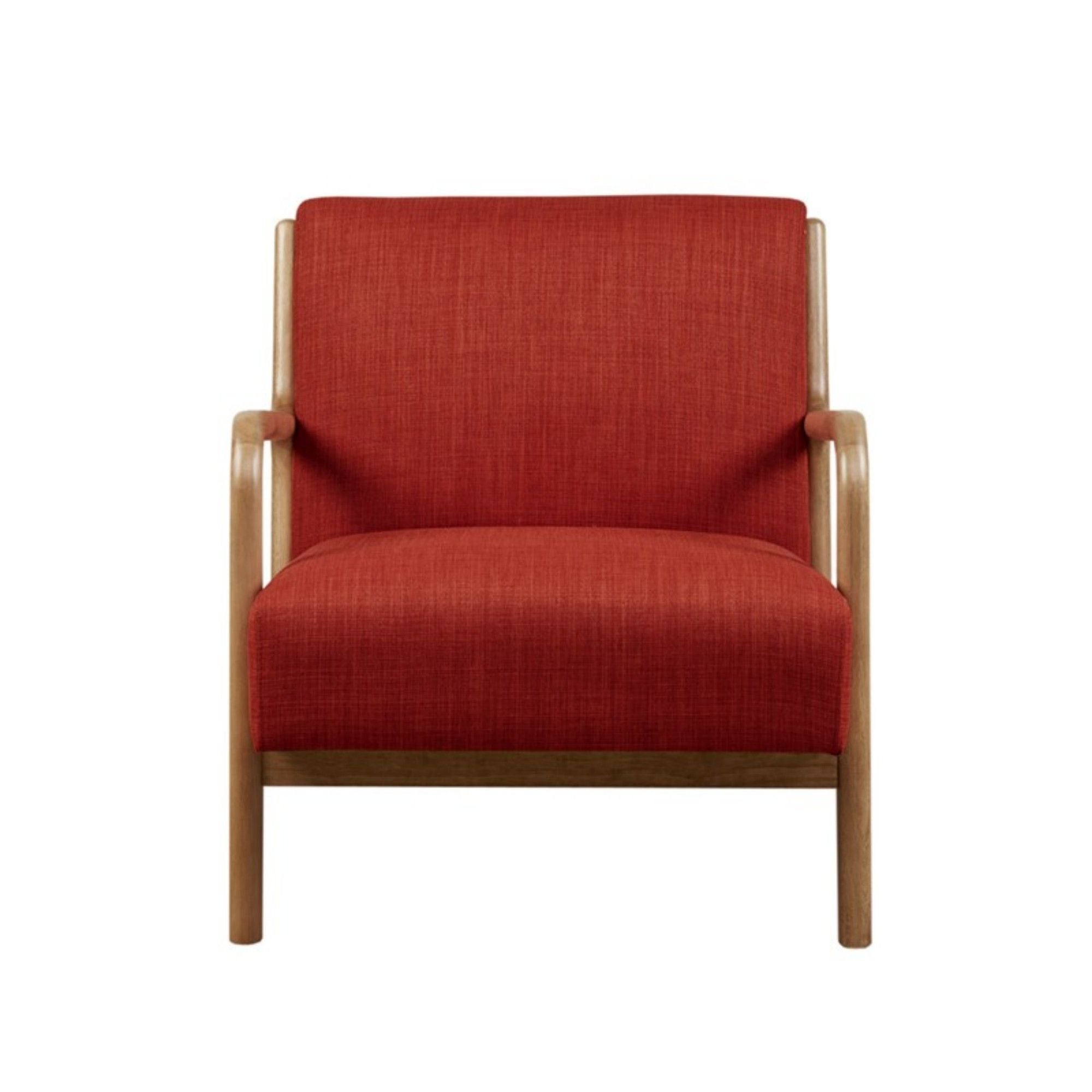 Mid-Century Style Lounge Chair With Upholstered Seat