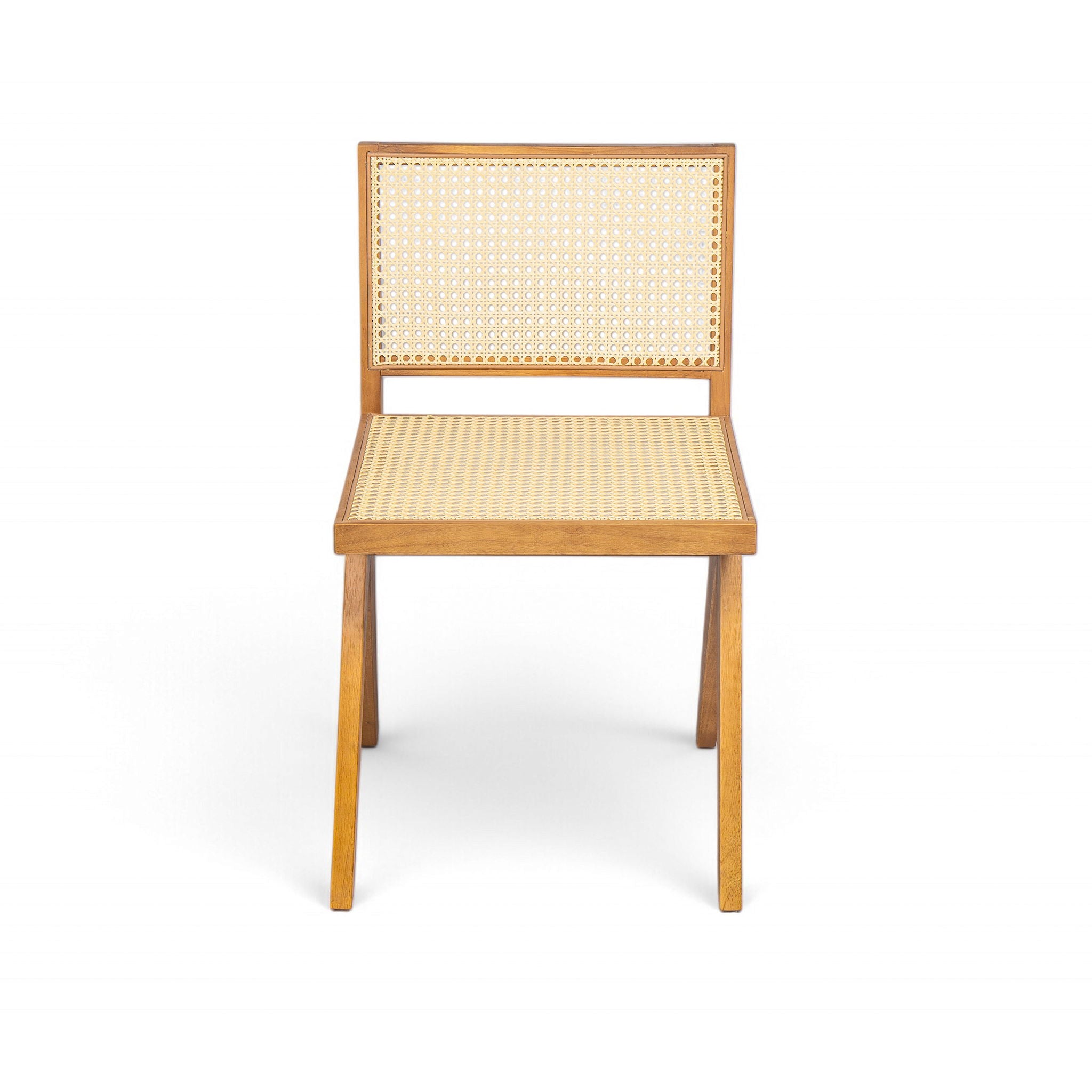 Chandigarh Dining Room Chairs With Natural Rattan (Set of 2)