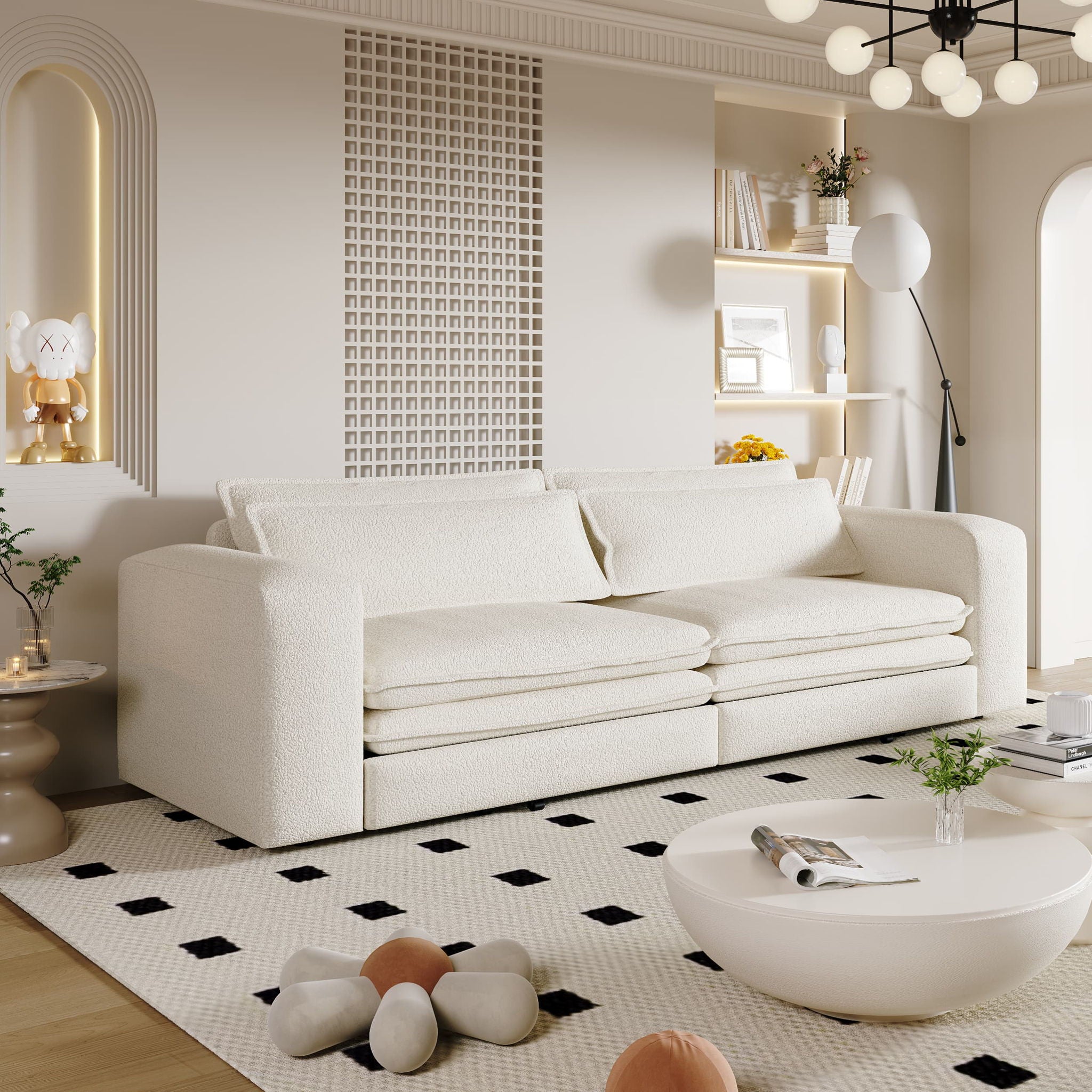 Sleeper Pull Out Sofa Bed, 3 In 1 Convertible Chaise Lounge