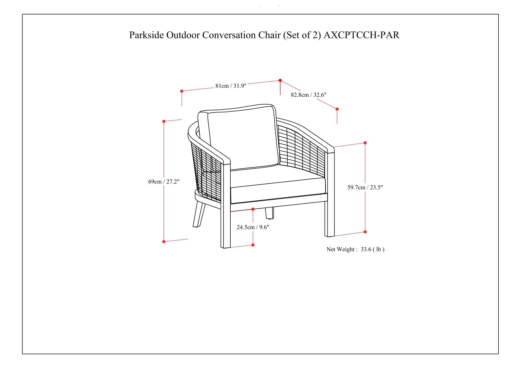 Parkside - Outdoor Conversation Chair (Set of 2) - Natural - Best Buy Furniture