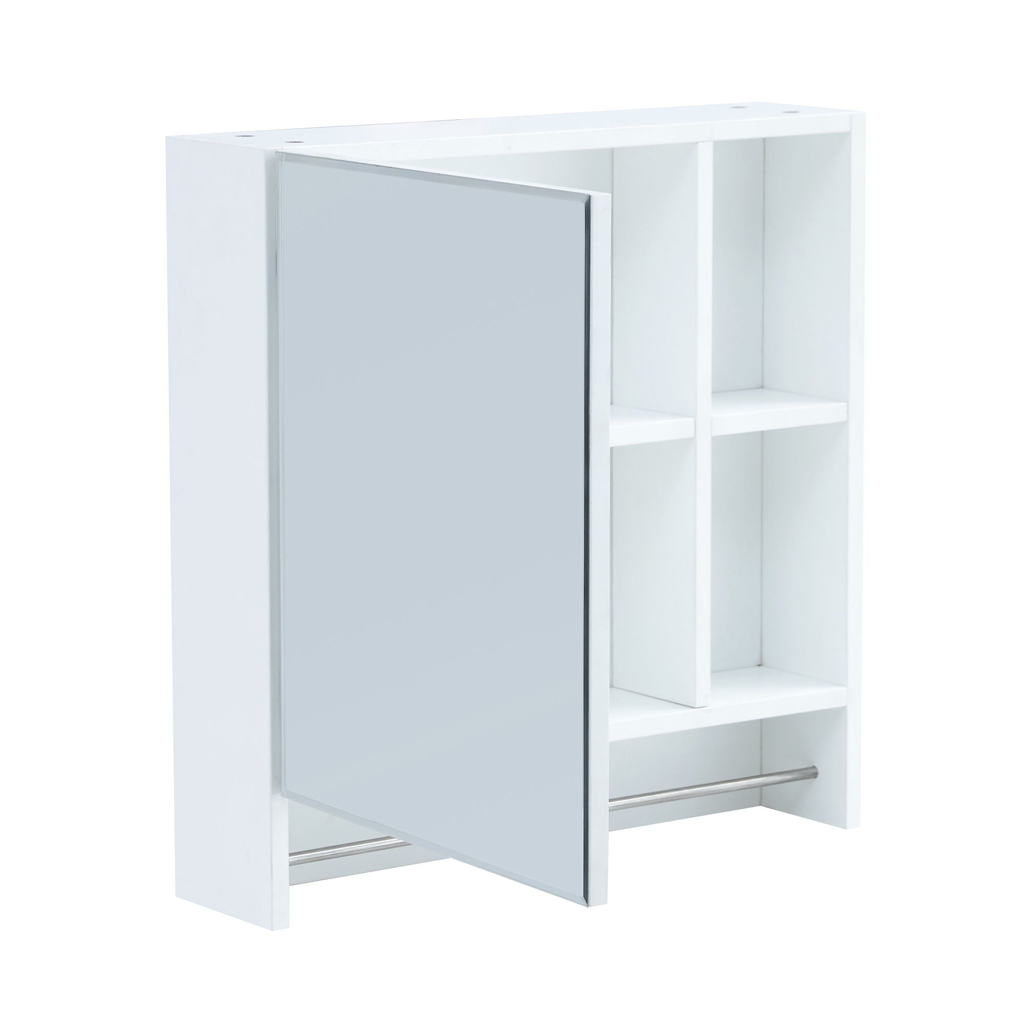 Bathroom Mirror Medicine Cabinet Wall Mounted With Shelves