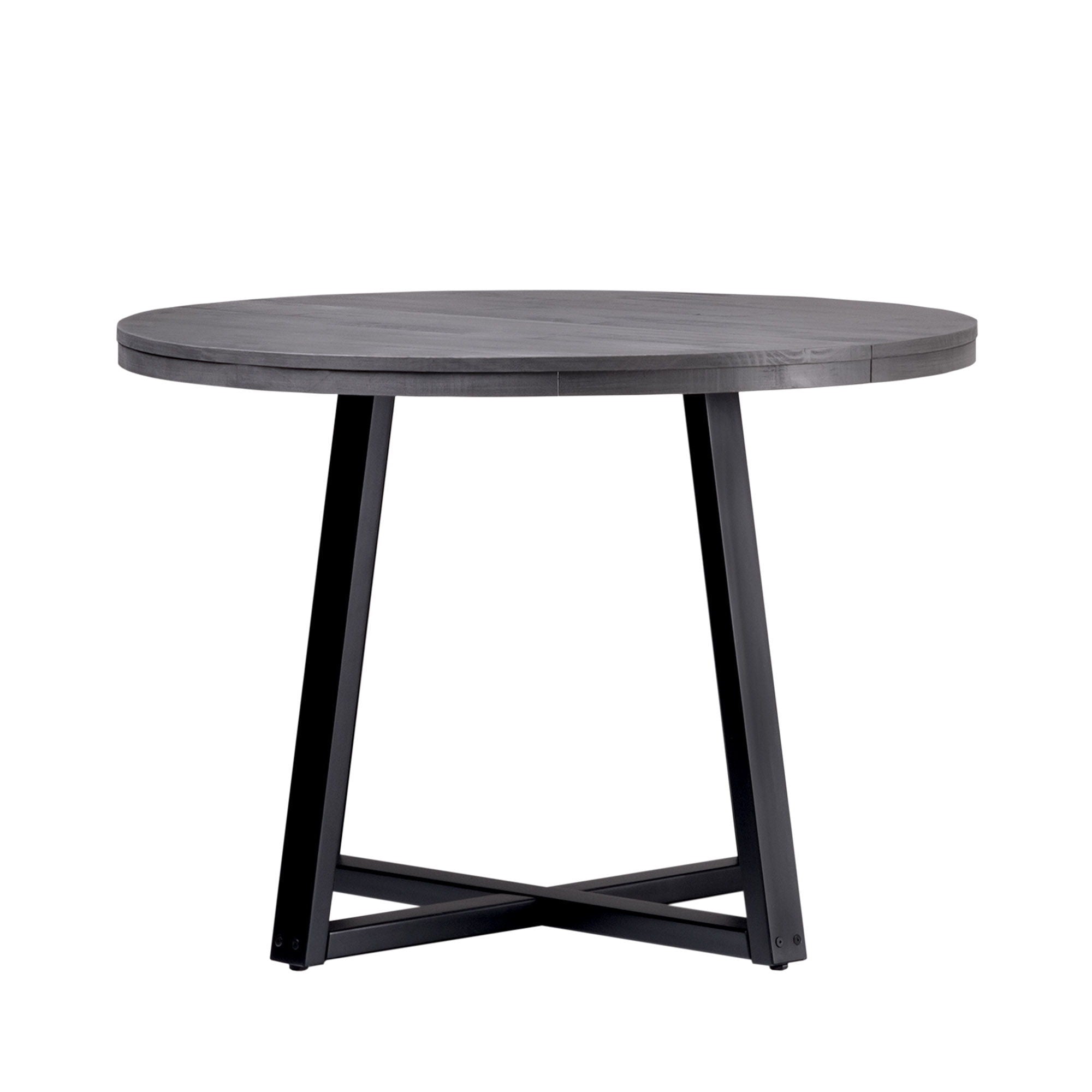Rustic Distressed Solid Wood Round Dining Table - Best Buy Furniture