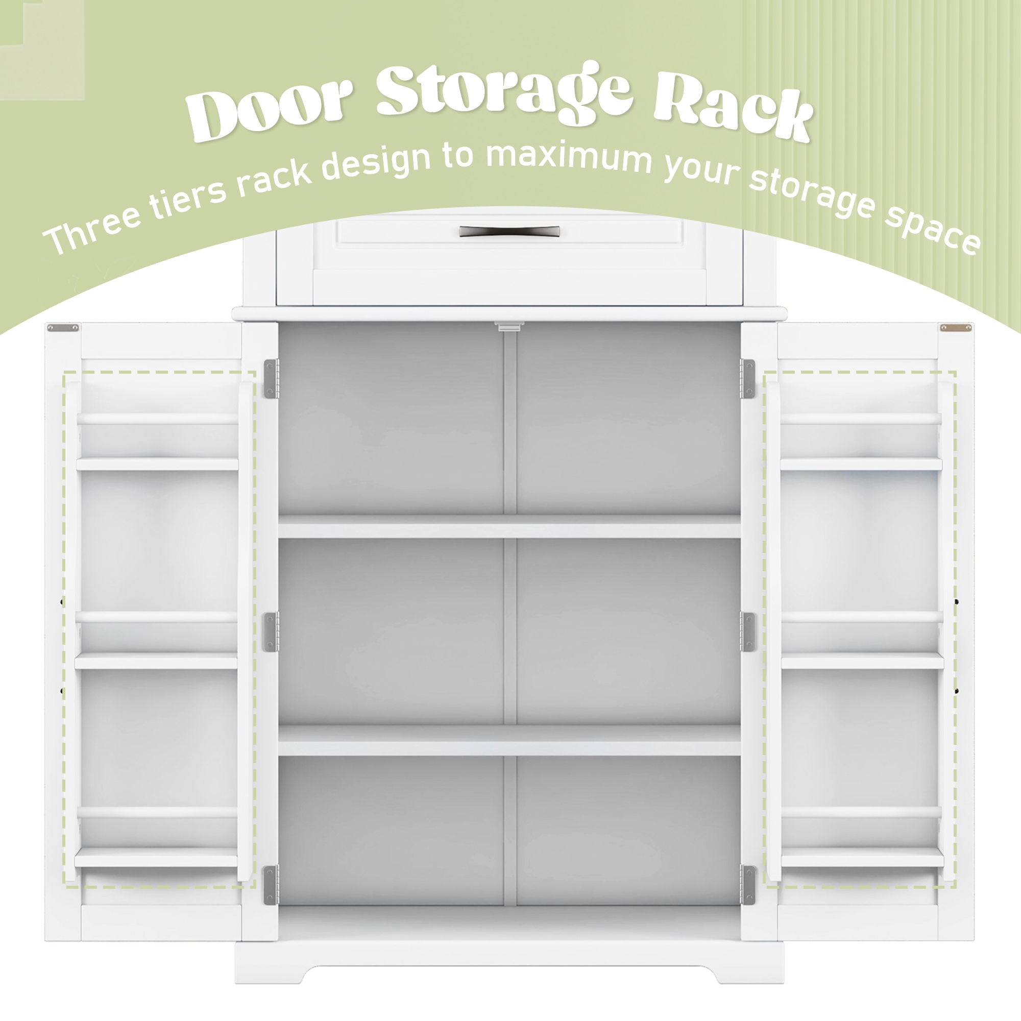 Bathroom Storage Cabinet With Multifunctional Storage Space, Drawer With Slide Rails, Adjustable Shelf