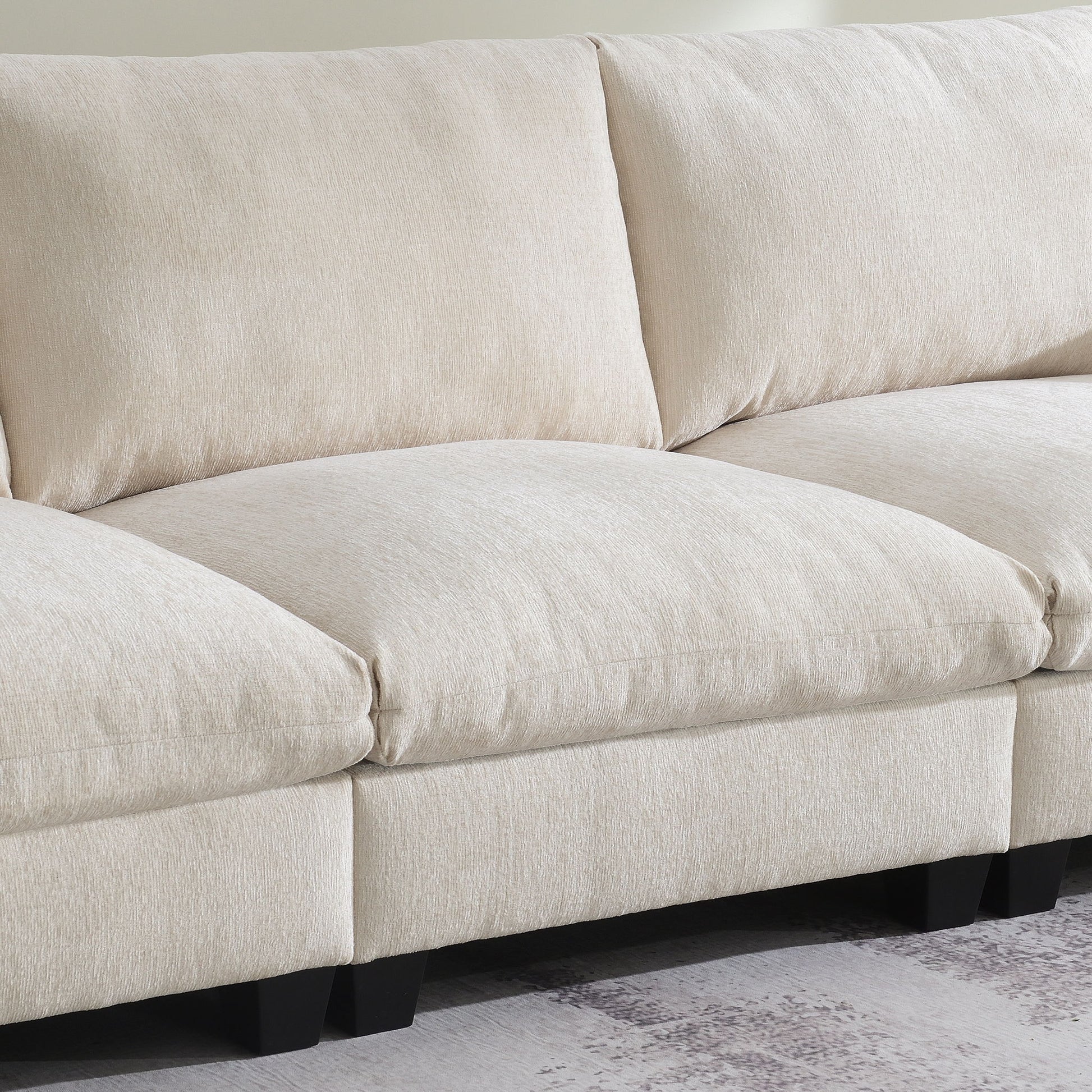 Sectional With Bluetooth Speaker Comfy Cloud Couch Set With Drop Down Table Cup Holders, USB Charger Storage Armrest Wide Seat Sofa - Best Buy Furniture