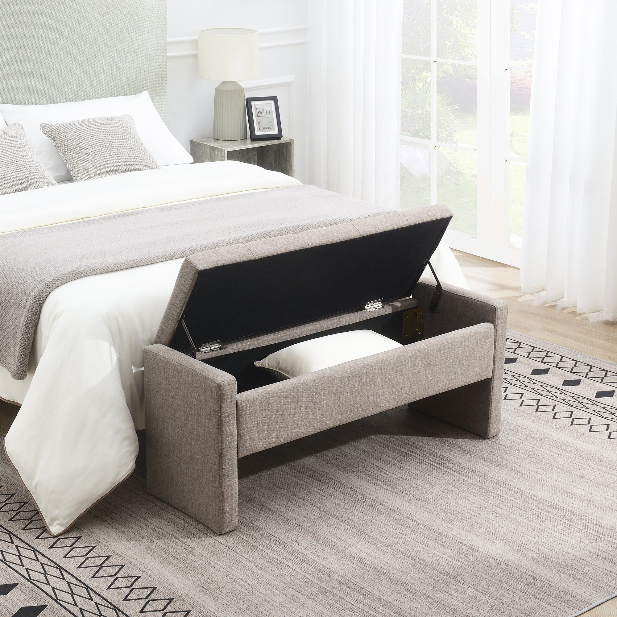 Rhea Modern Bench with Storage