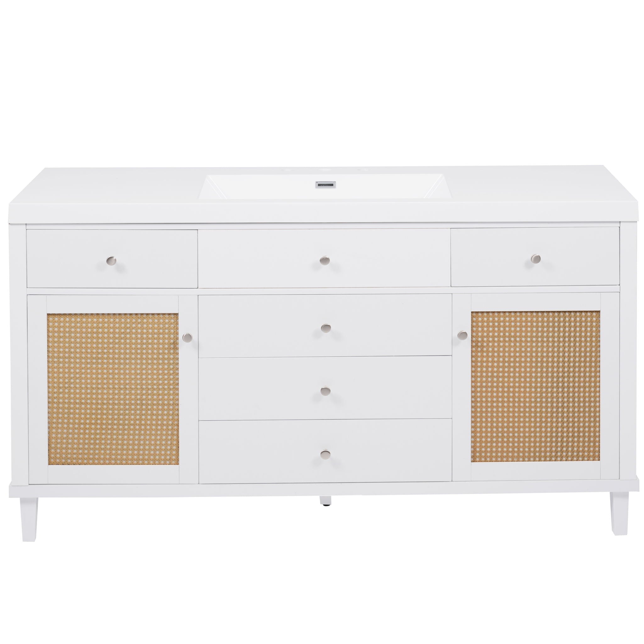 Bathroom Vanity With Sink, 5 Legs, Soft Close Drawers