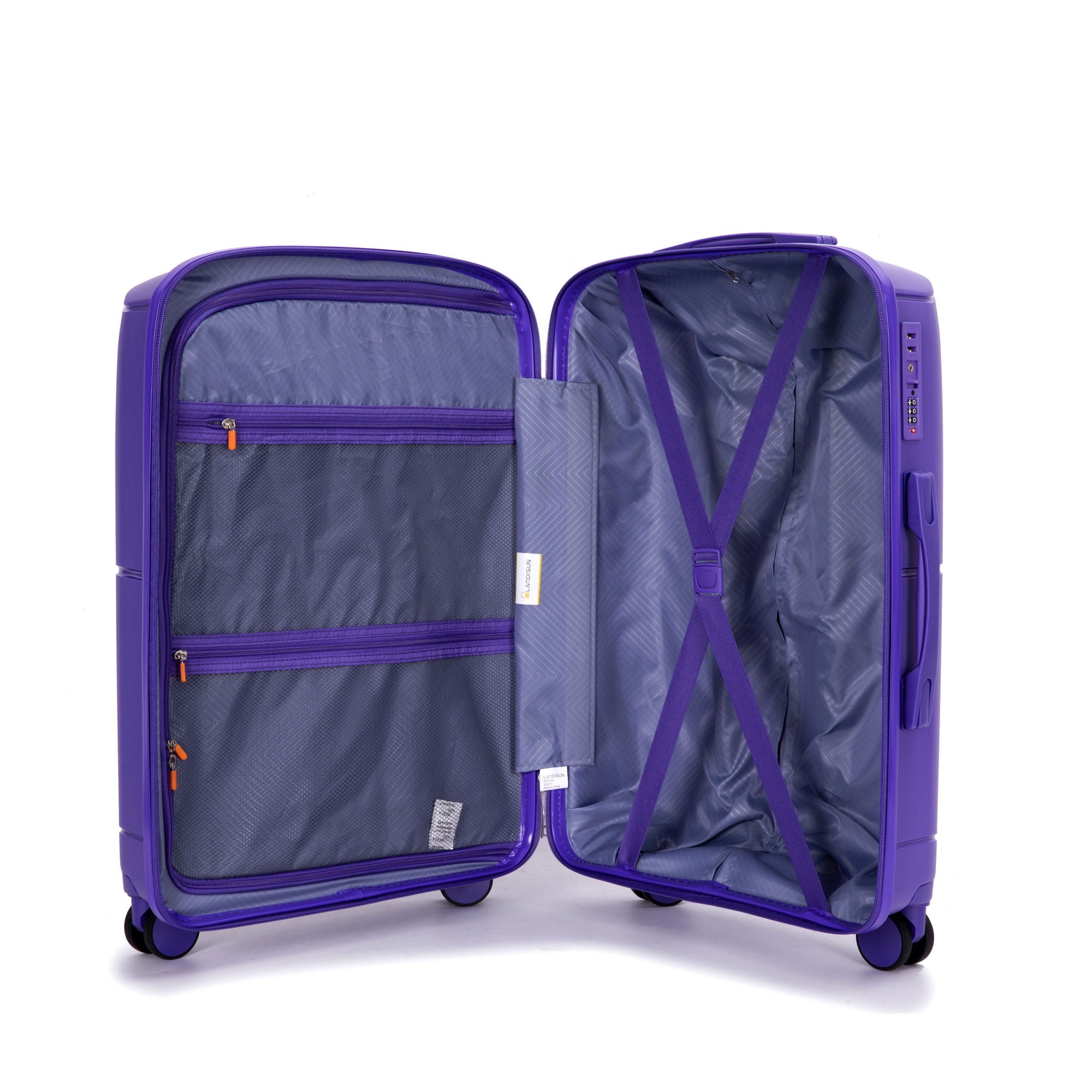 3 Piece Set Expandable Hardshell Suitcase Double Spinner Wheels