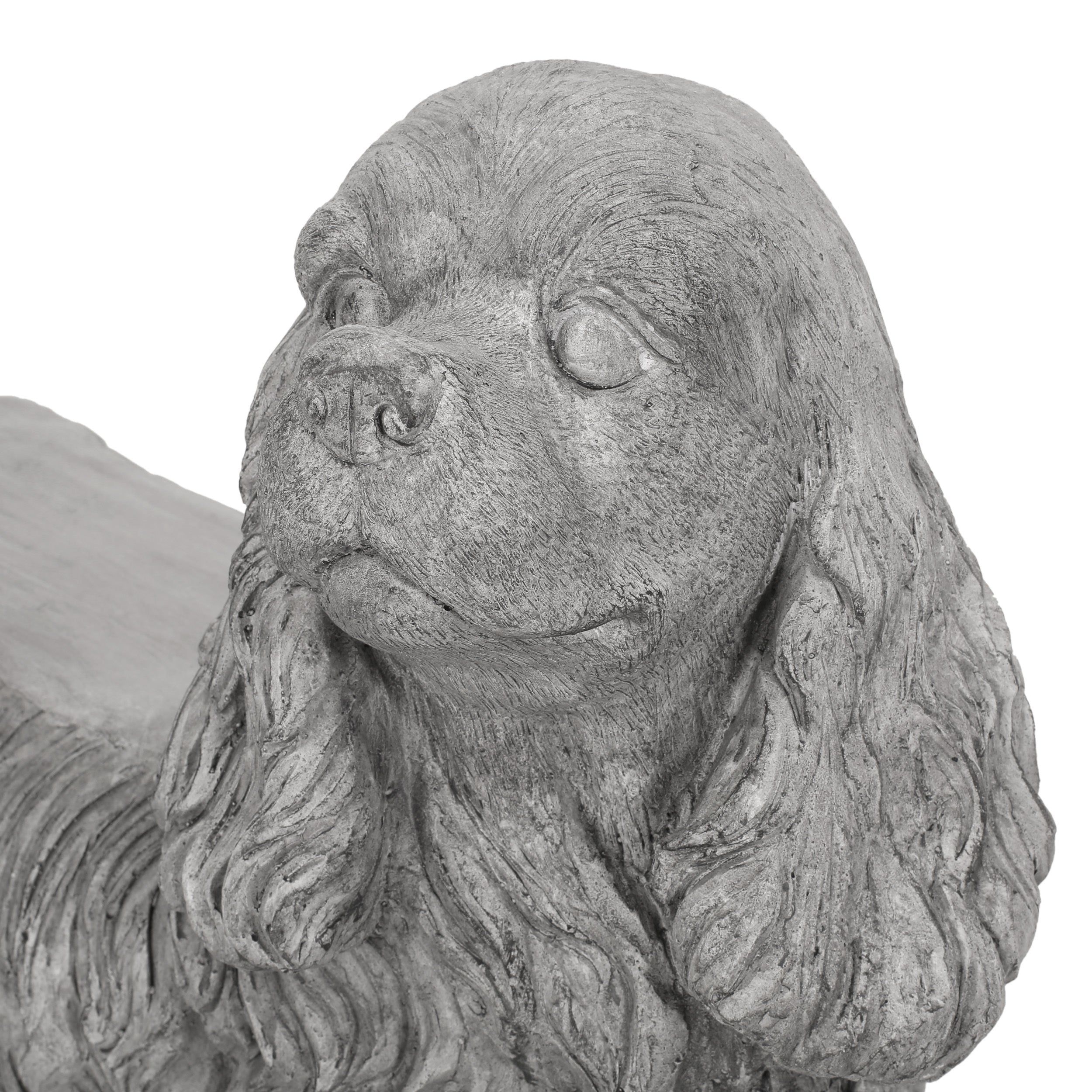 Cocker spaniel outdoor bench