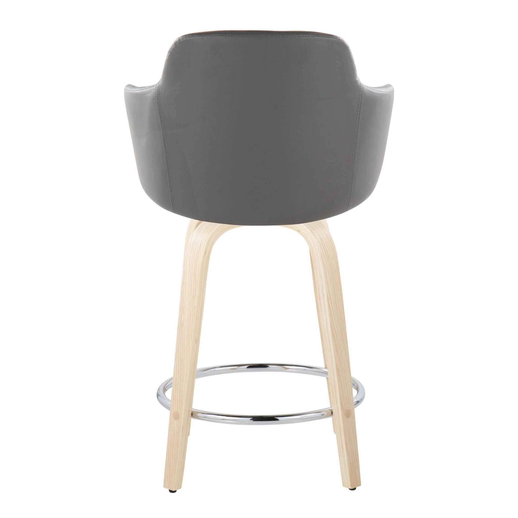 Boyne - Contemporary Fixed Height Counter Stool & Swivel With Round Footrest (Set of 2)