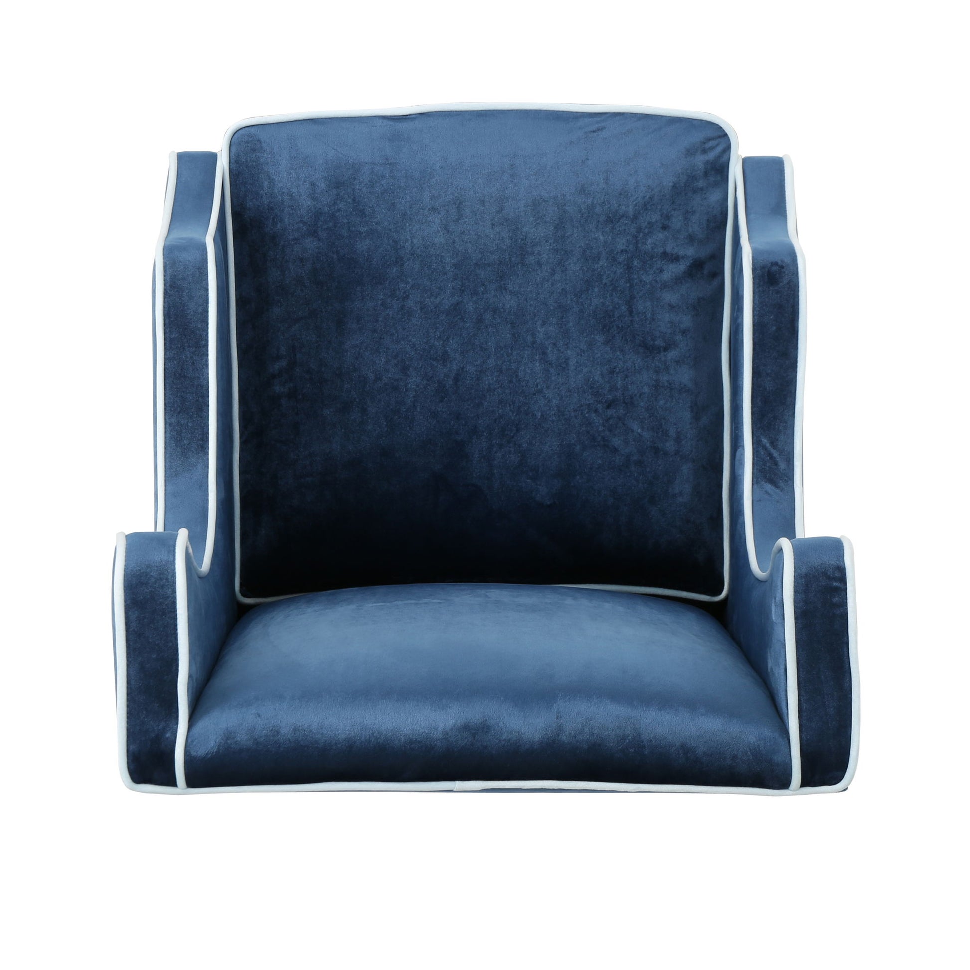 Elegant Velvet Club Chair With Tonal Piping - Best Buy Furniture