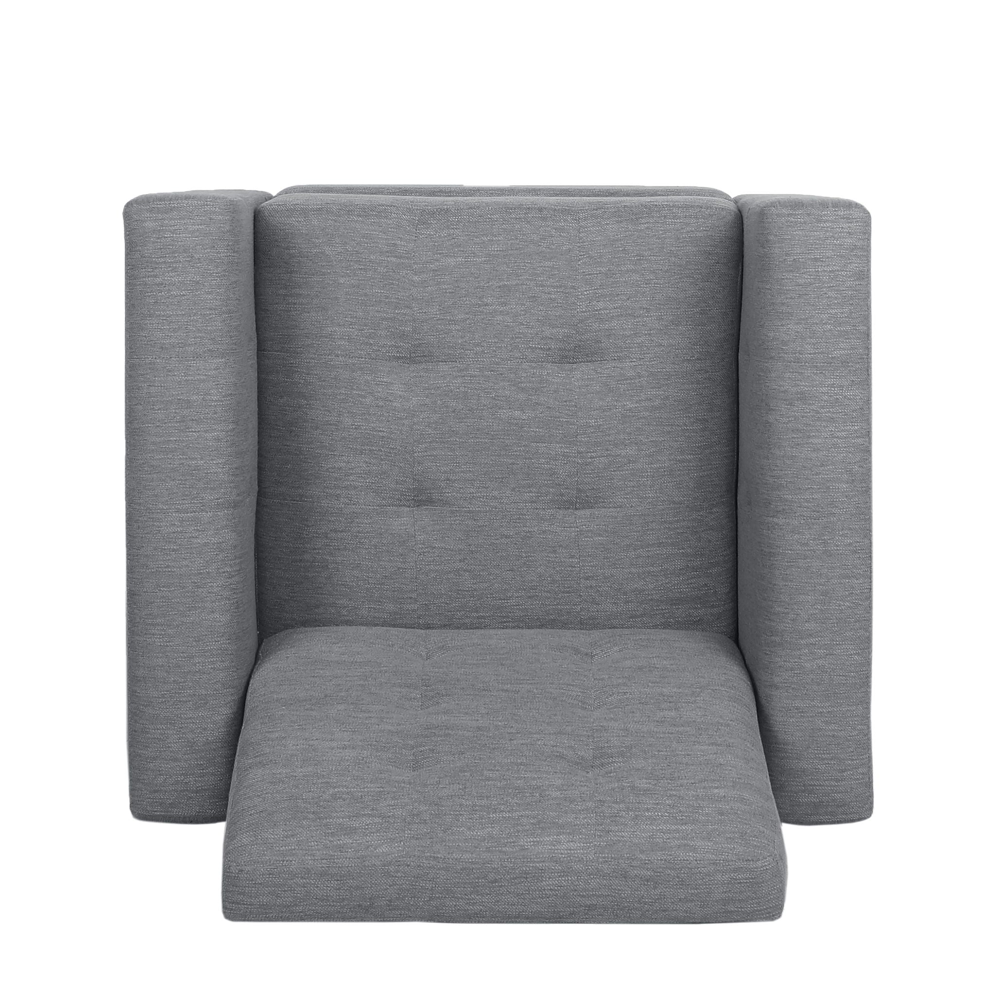 Contemporary Recliner Chair With Push Back Function And Birchwood Legs