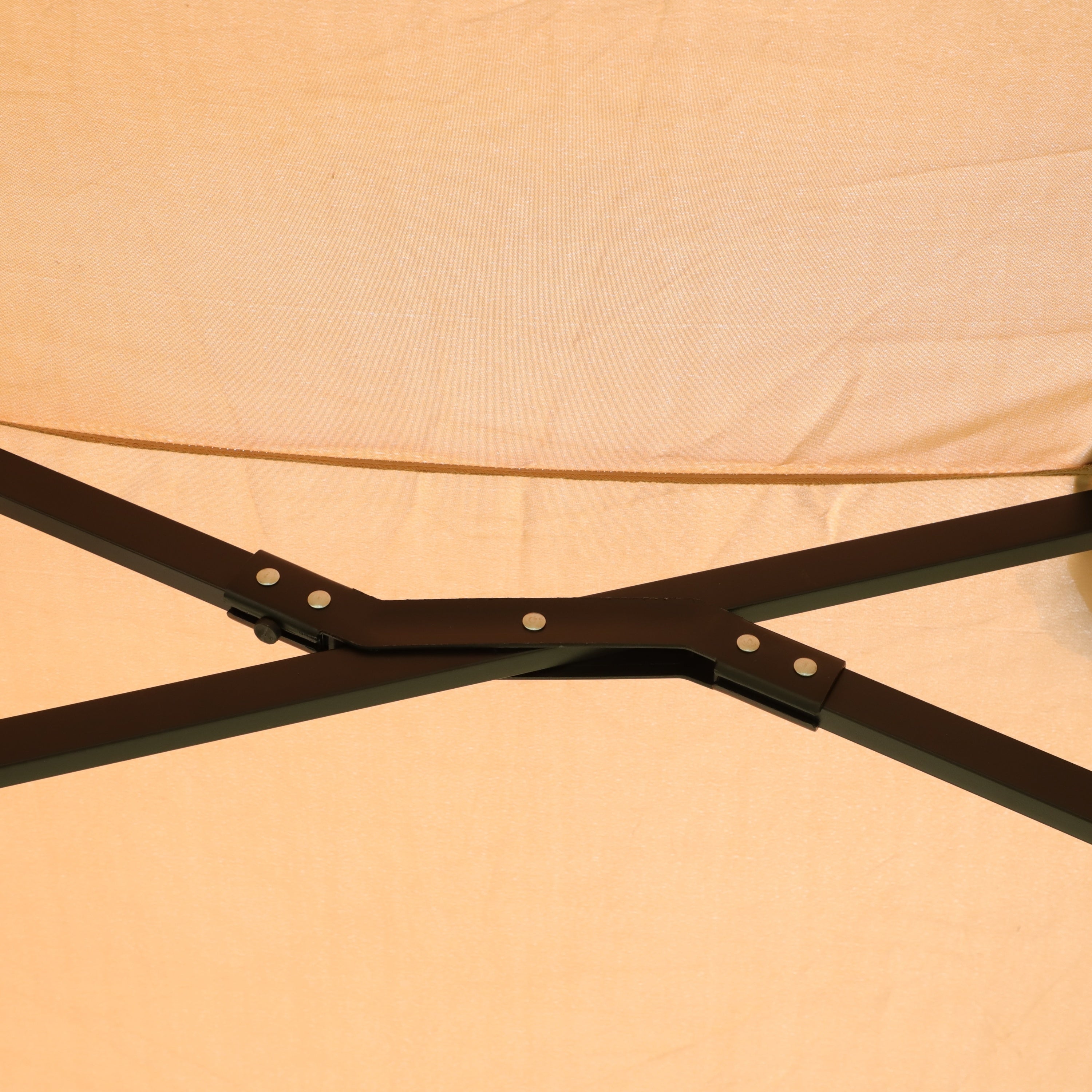 15x9ft Large Double-Sided Rectangular Outdoor Patio Market Umbrella - Taupe