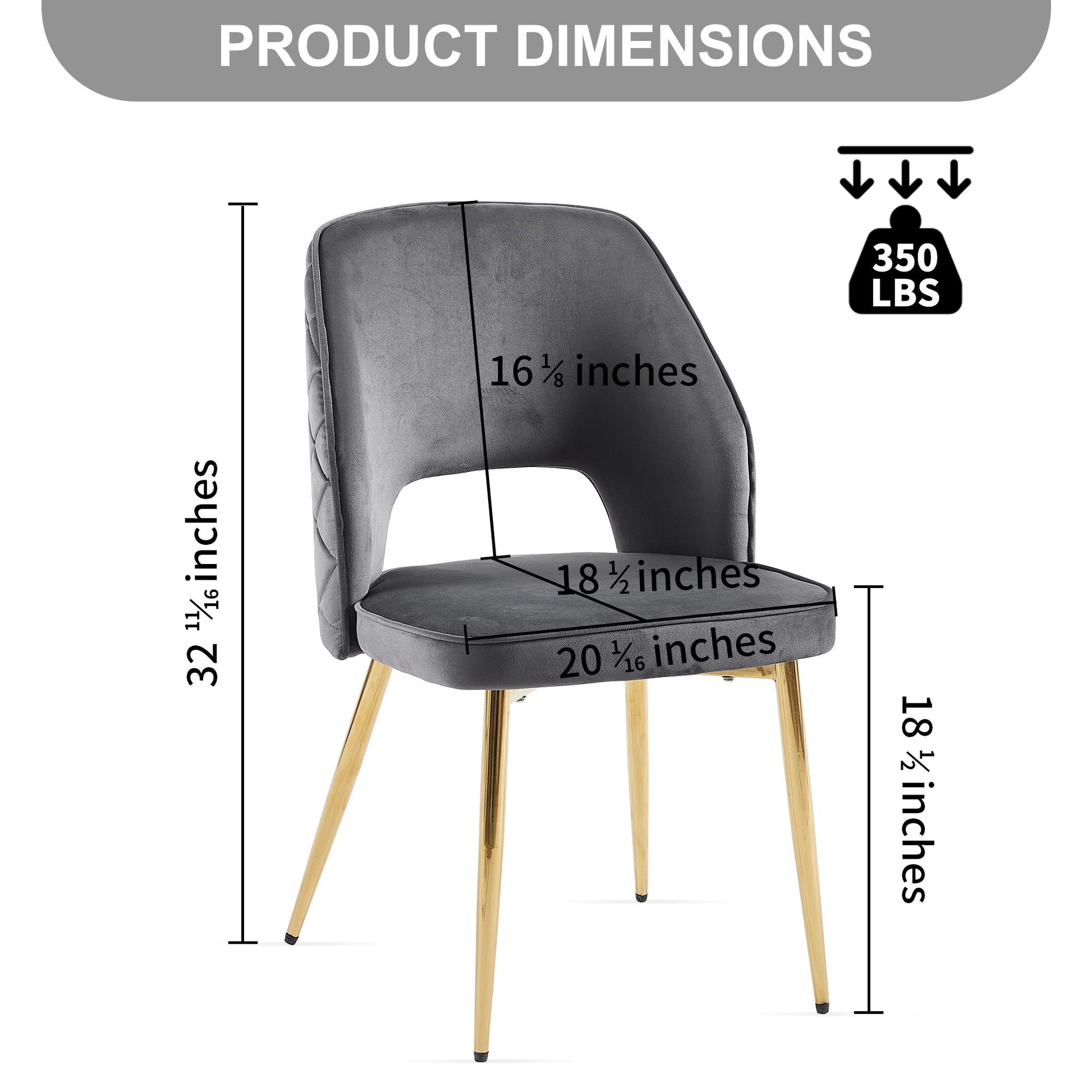 Velvet Dining Chairs With Metal Legs And Hollow Back Upholstered Dining Chairs - Best Buy Furniture