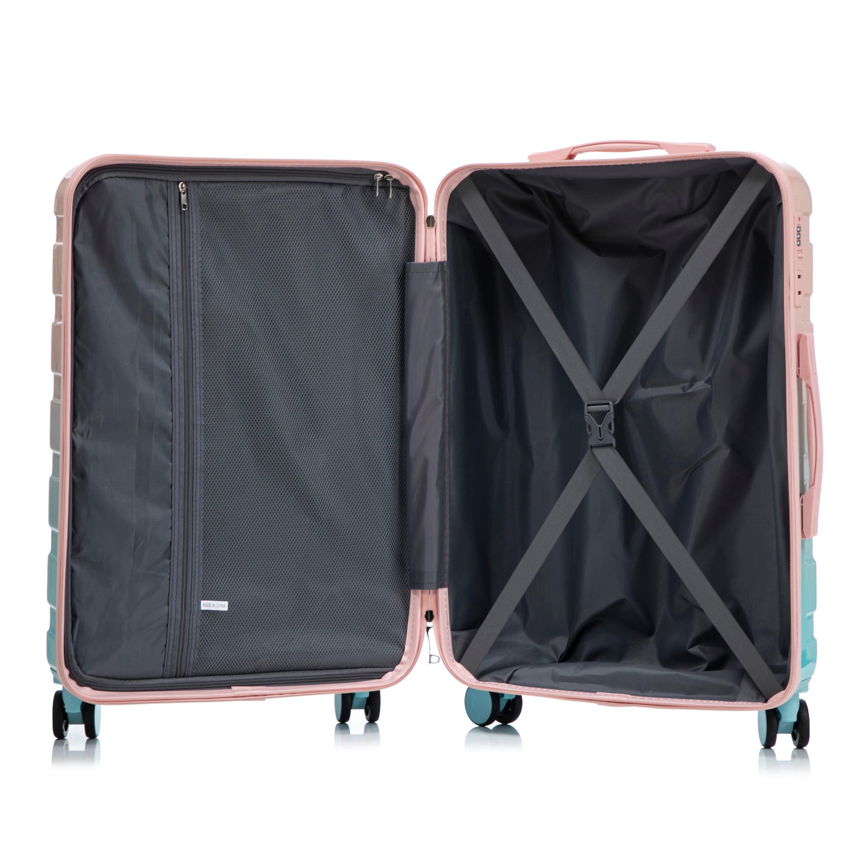 20'/24'/28' 3-Piece PC Spinner Wheel Luggage Set with Combination Lock