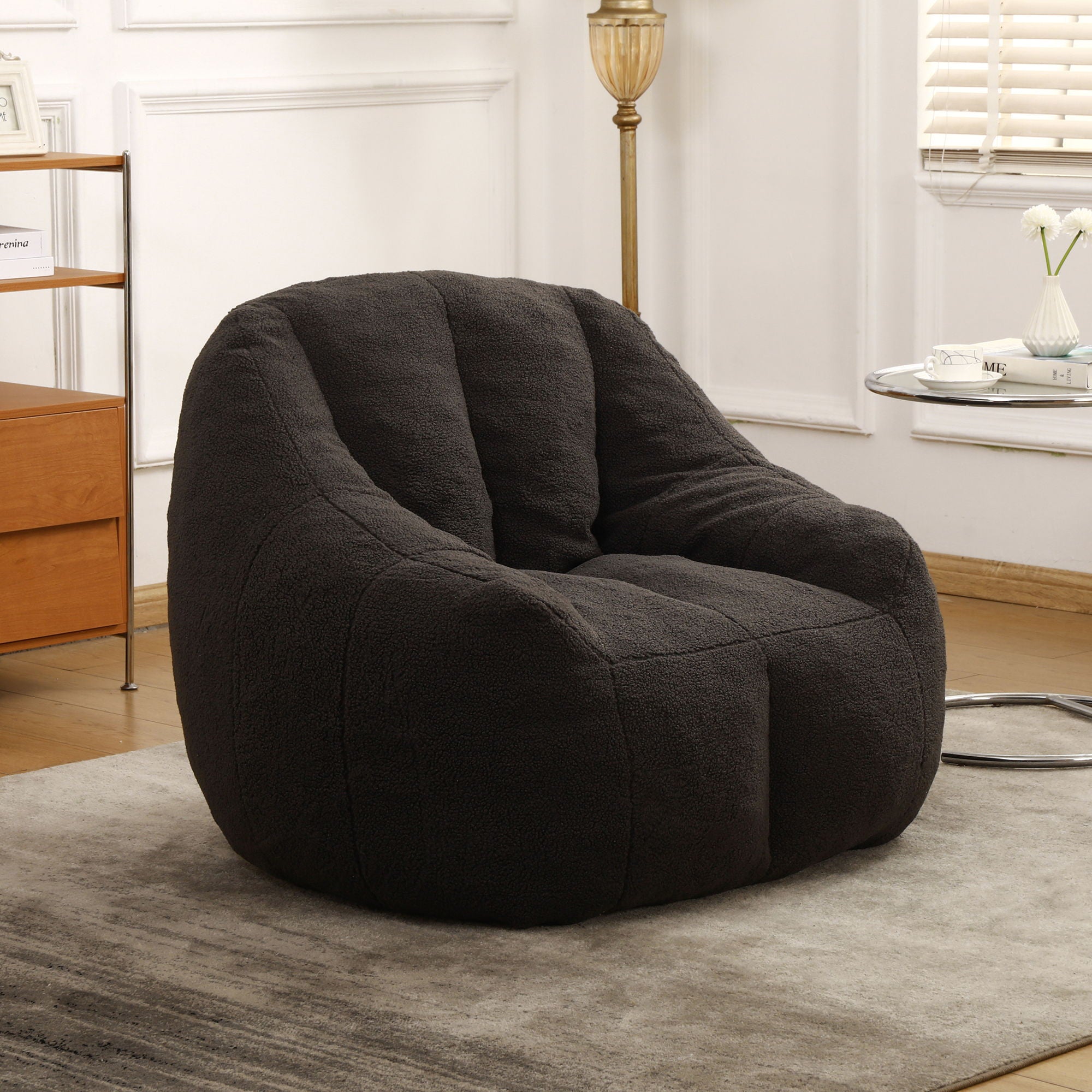 Comfy Bean Bag Chair With Memory Foam Filler, Tufted Soft - Best Buy Furniture