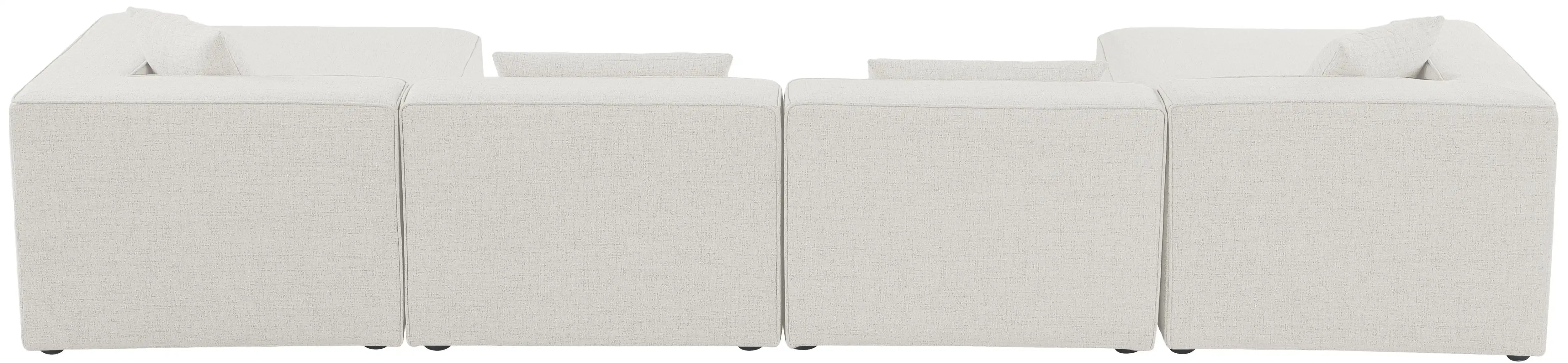 Cube - Linen 6 Piece Modular Double Chaise Sectional