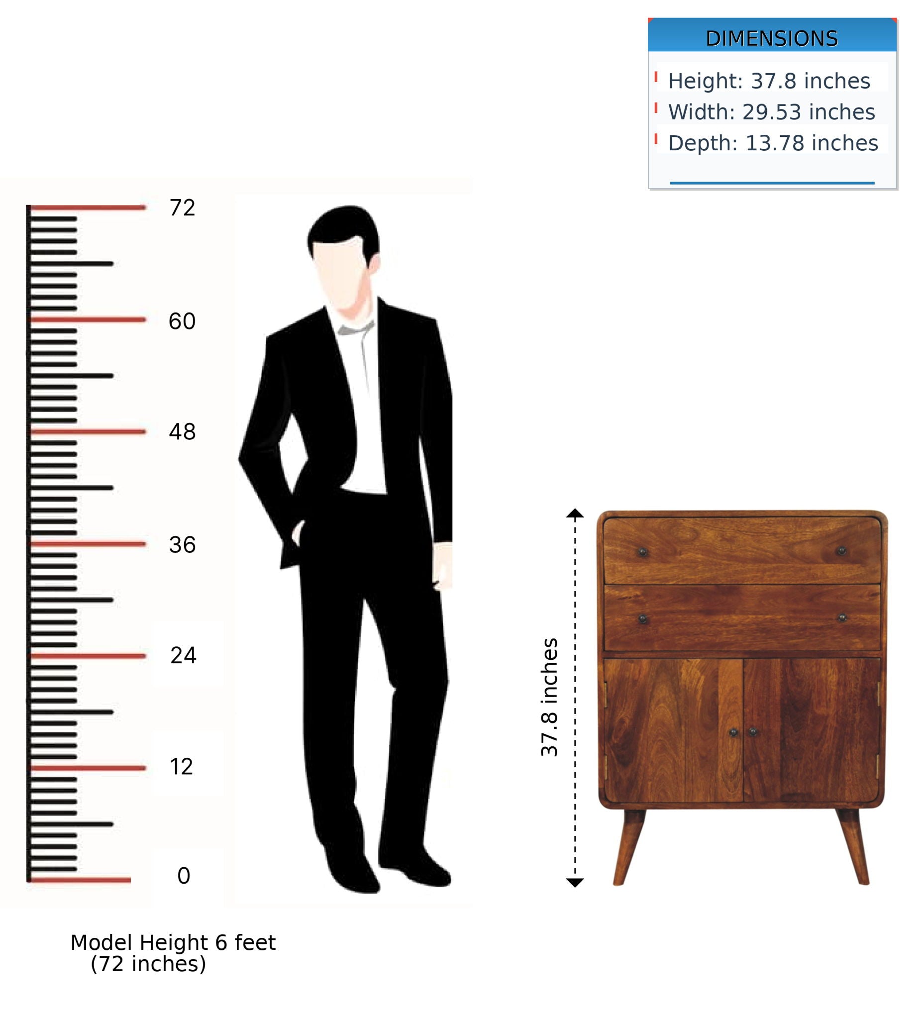 Curved Nordic Charm Cabinet - Brown - Best Buy Furniture