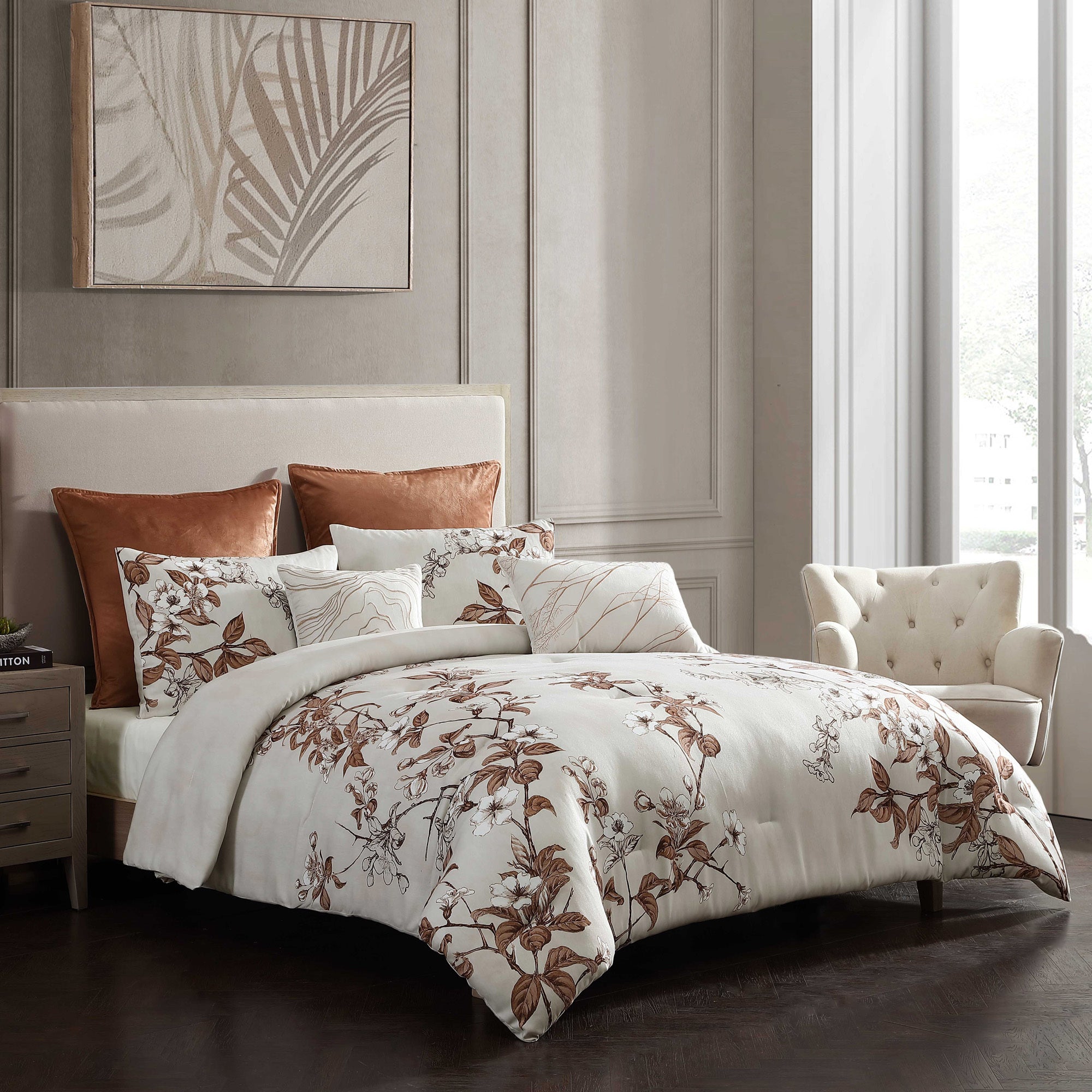 Oaklyn 5 Pc Spice-Toned Textured Comforter Set
