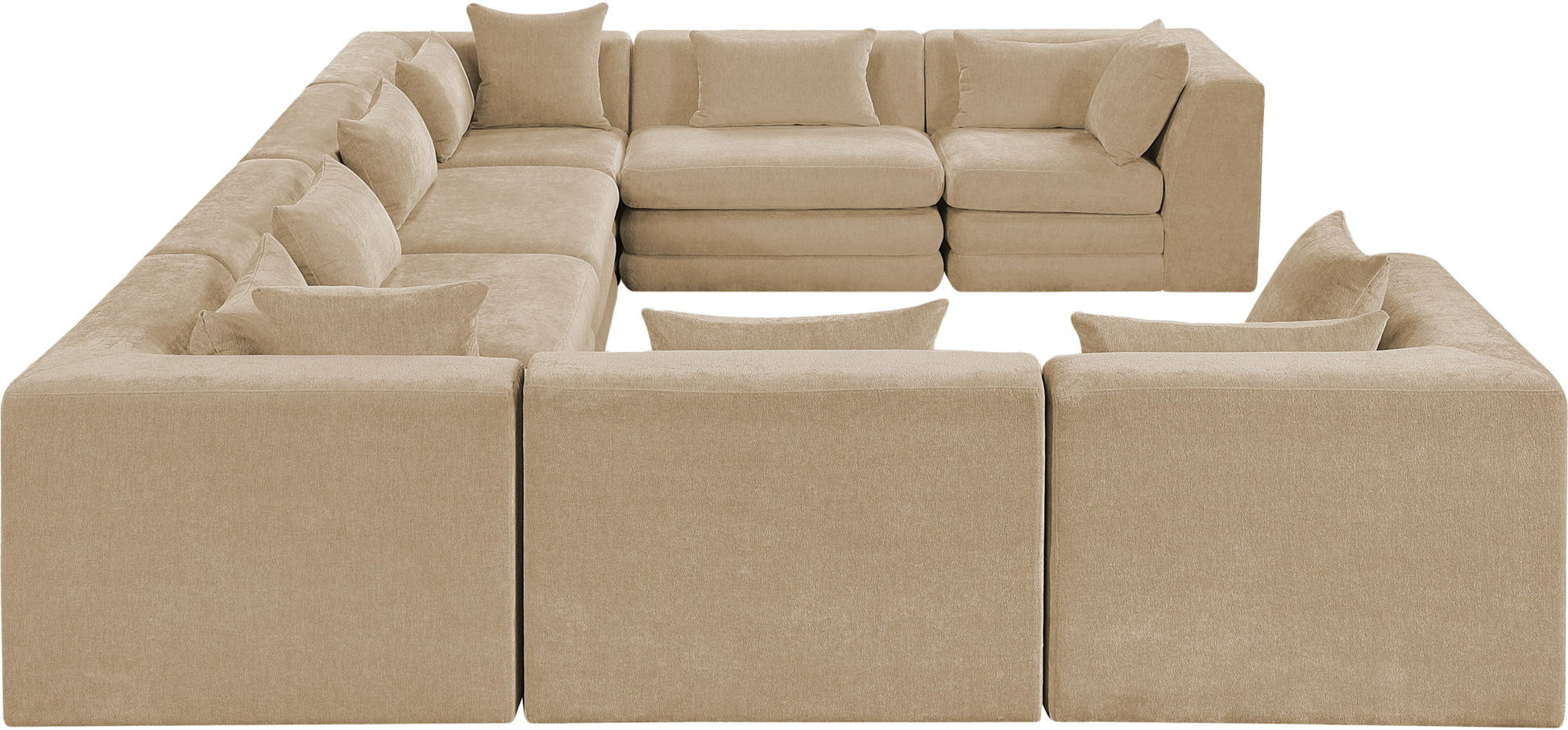 Stellar - 8 Piece Chenille Fabric Upholstered Modular Sectional - Best Buy Furniture
