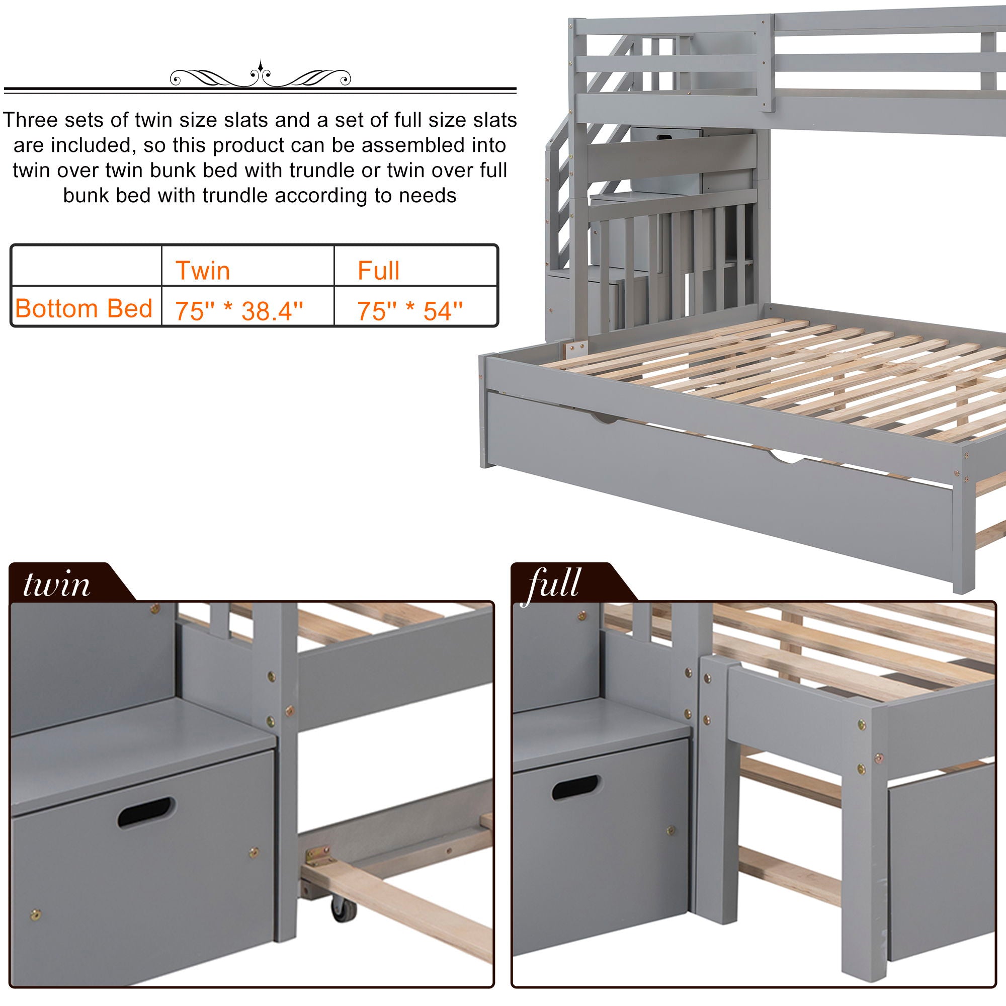 Bunk Bed With Twin Size Trundle