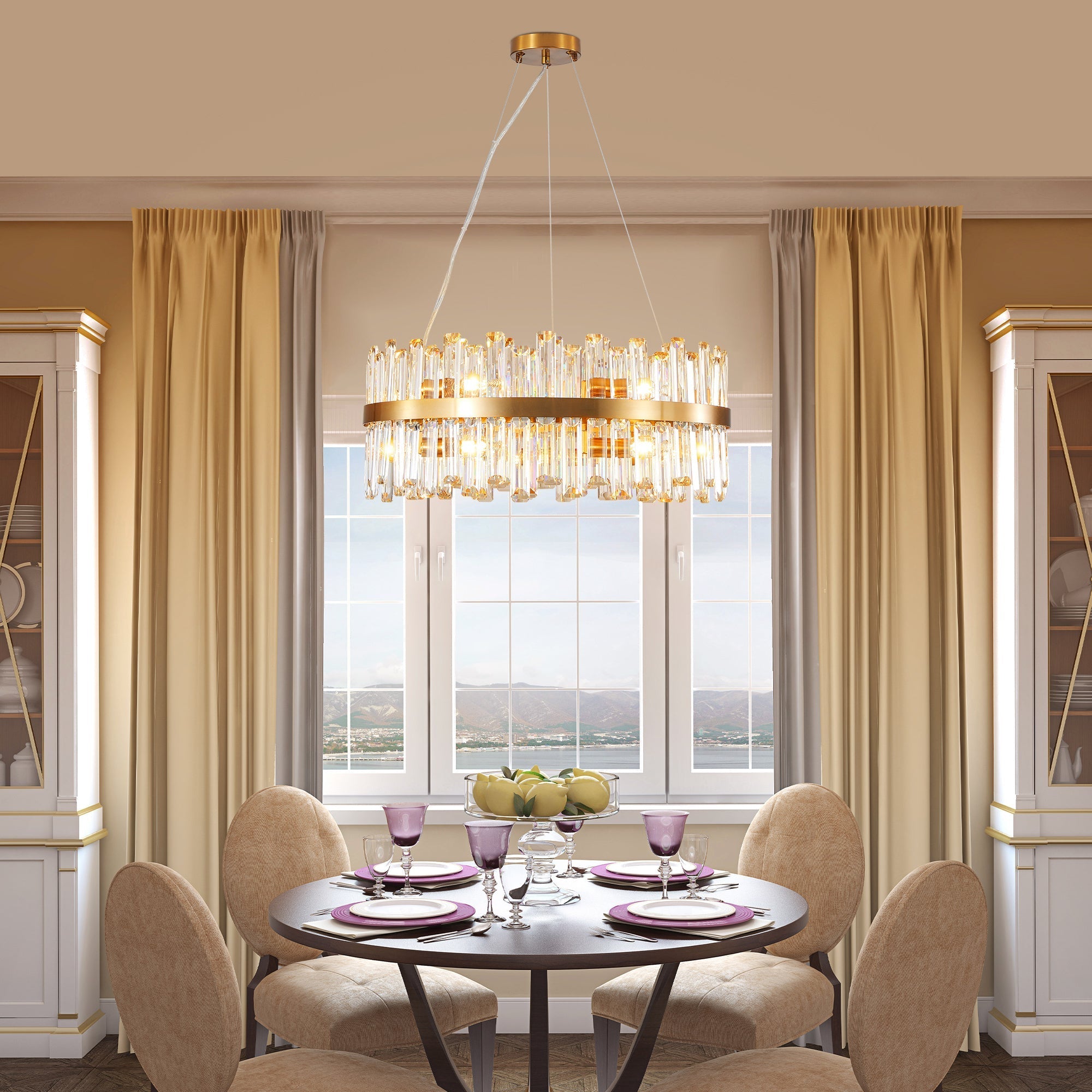 23.6 Inches Luxury Crystal Chandelier