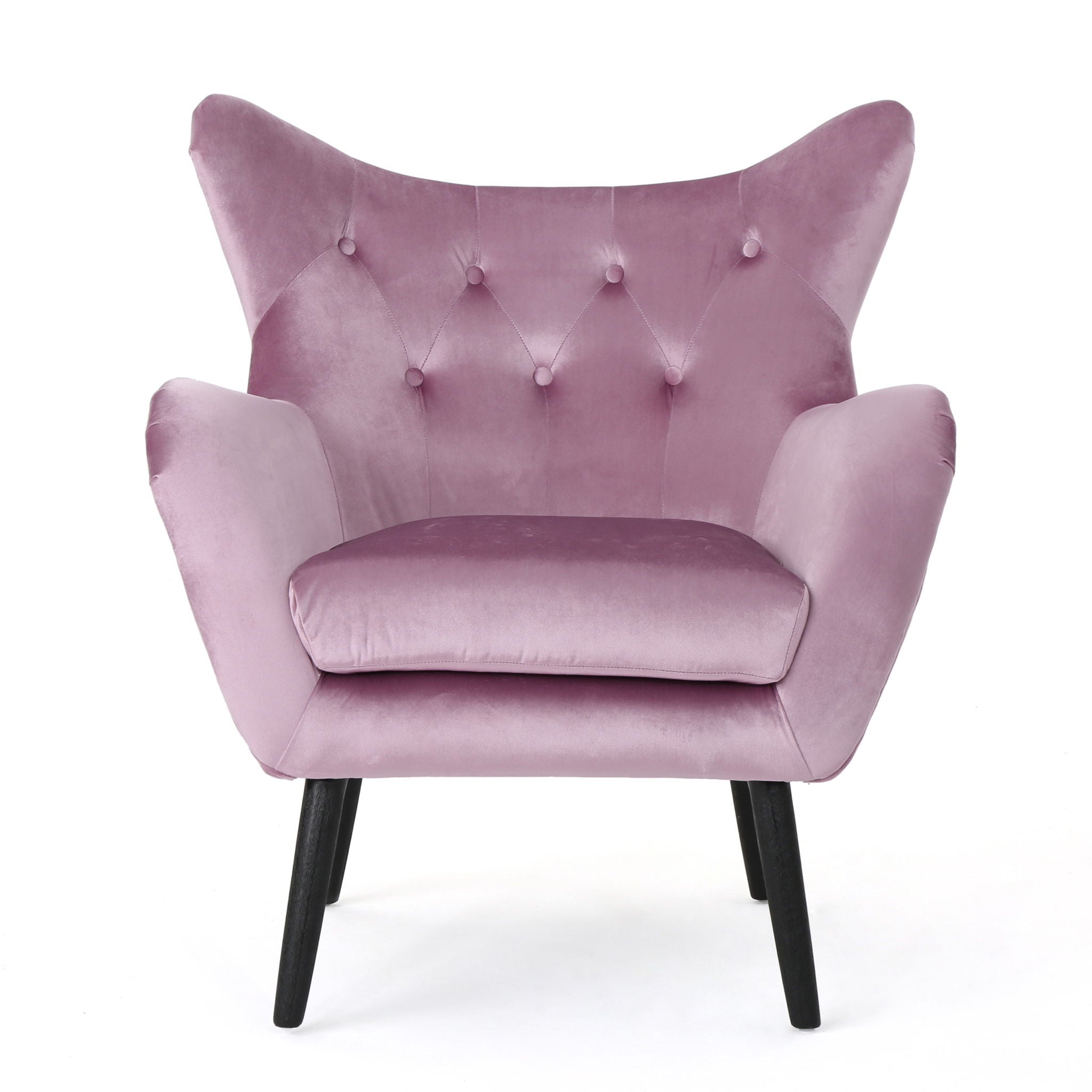 Alyssa - Mid Century Upholstered Arm Chair With Wingback Design