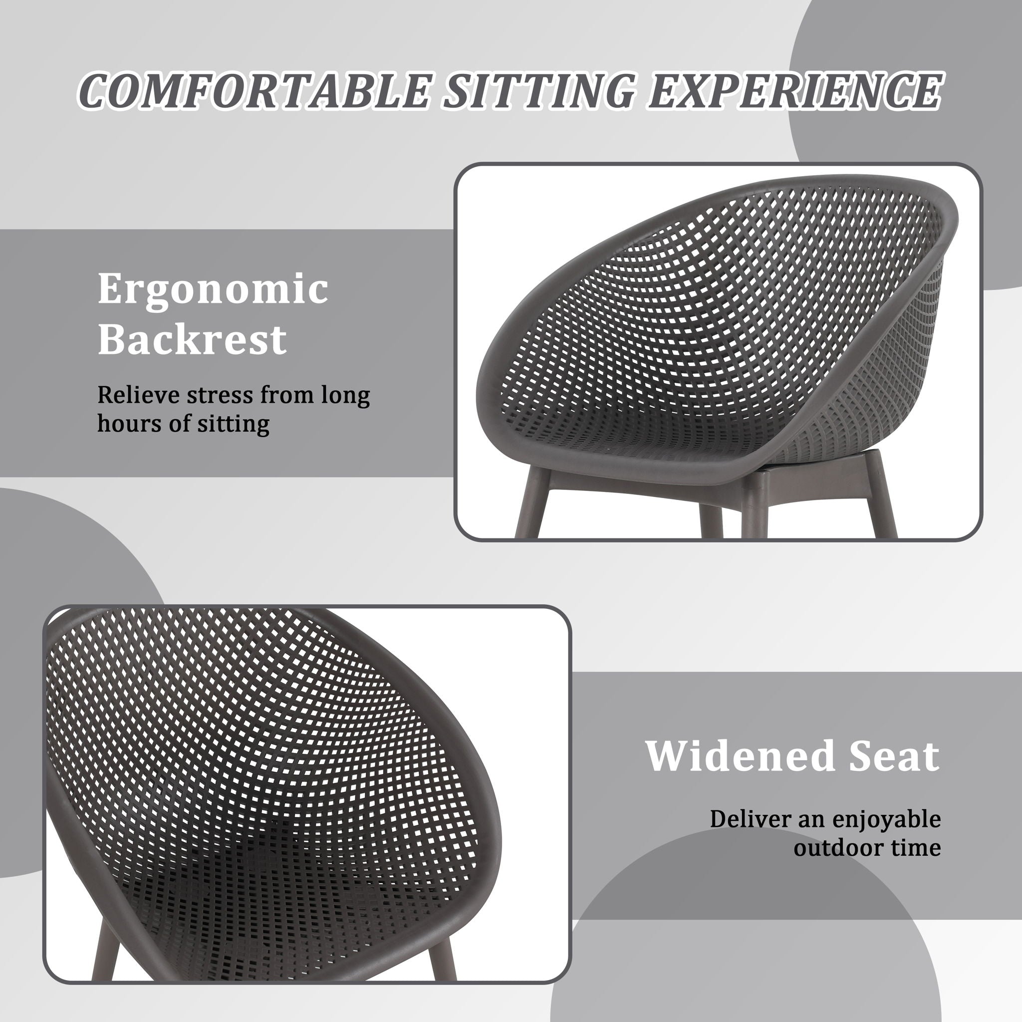 2 Pack Lounge Chair Set & Folding Square Table