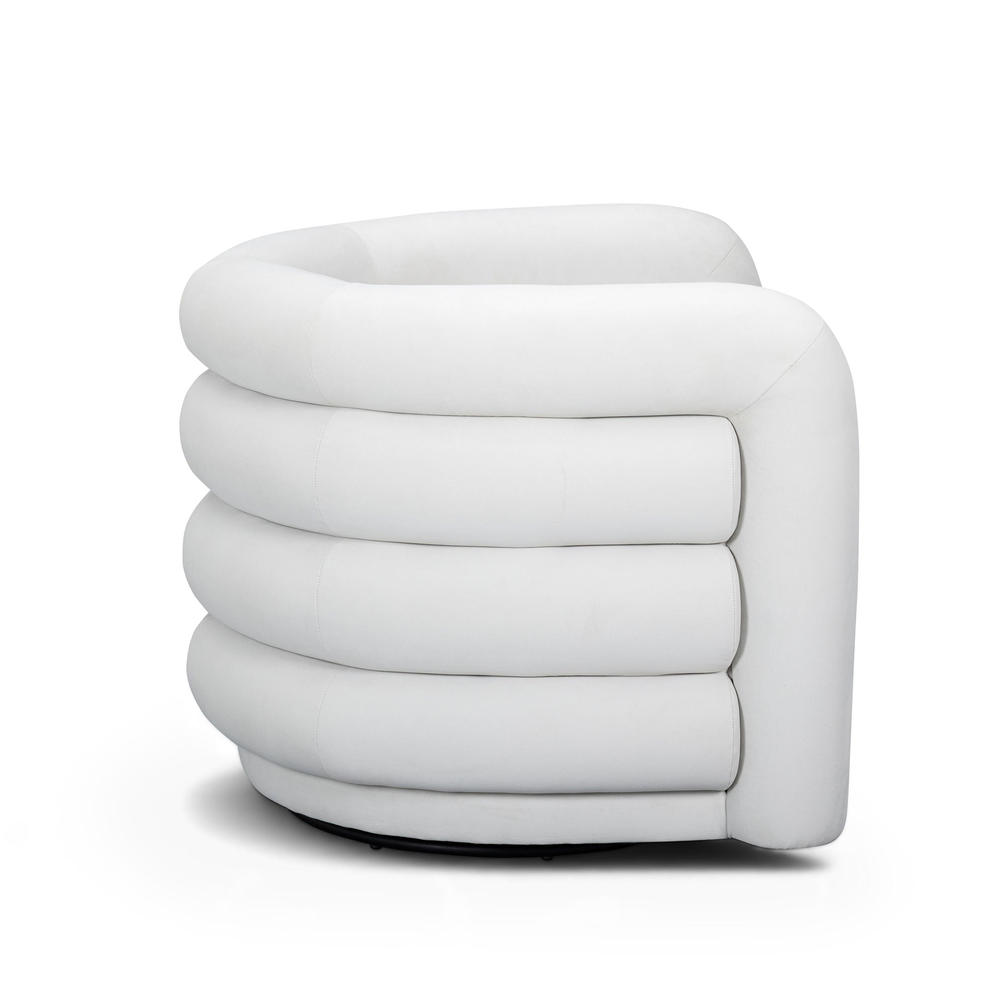 Curves - Velvet Swivel Accent Chair