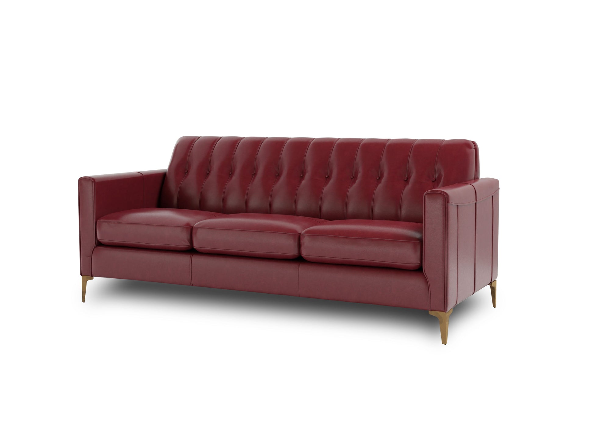 Mid-Century Tufted Leather Sofa - Best Buy Furniture