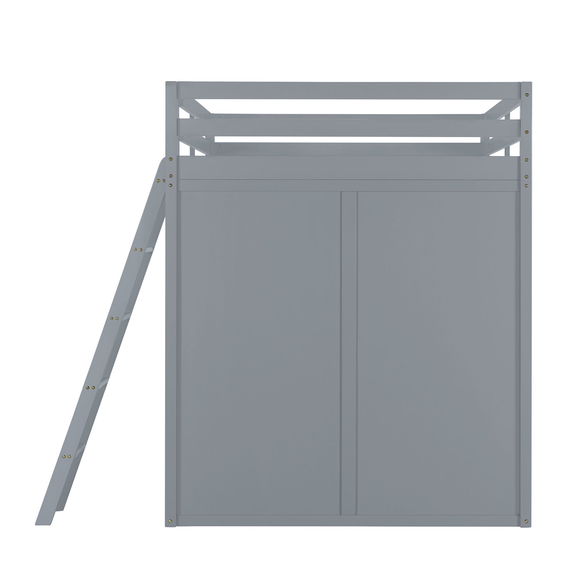 Loft Bed With Wardrobe And Desk And Shelves