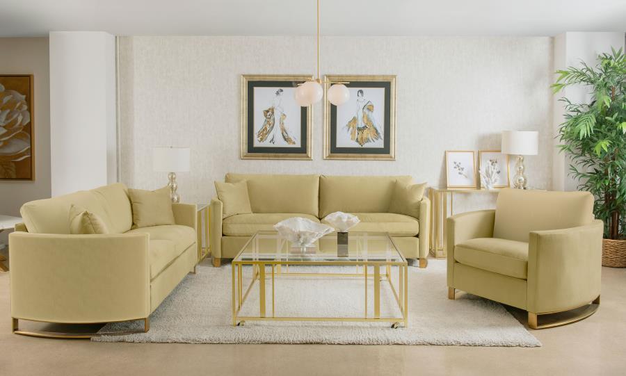 Corliss - Upholstered Arched Arm Loveseat