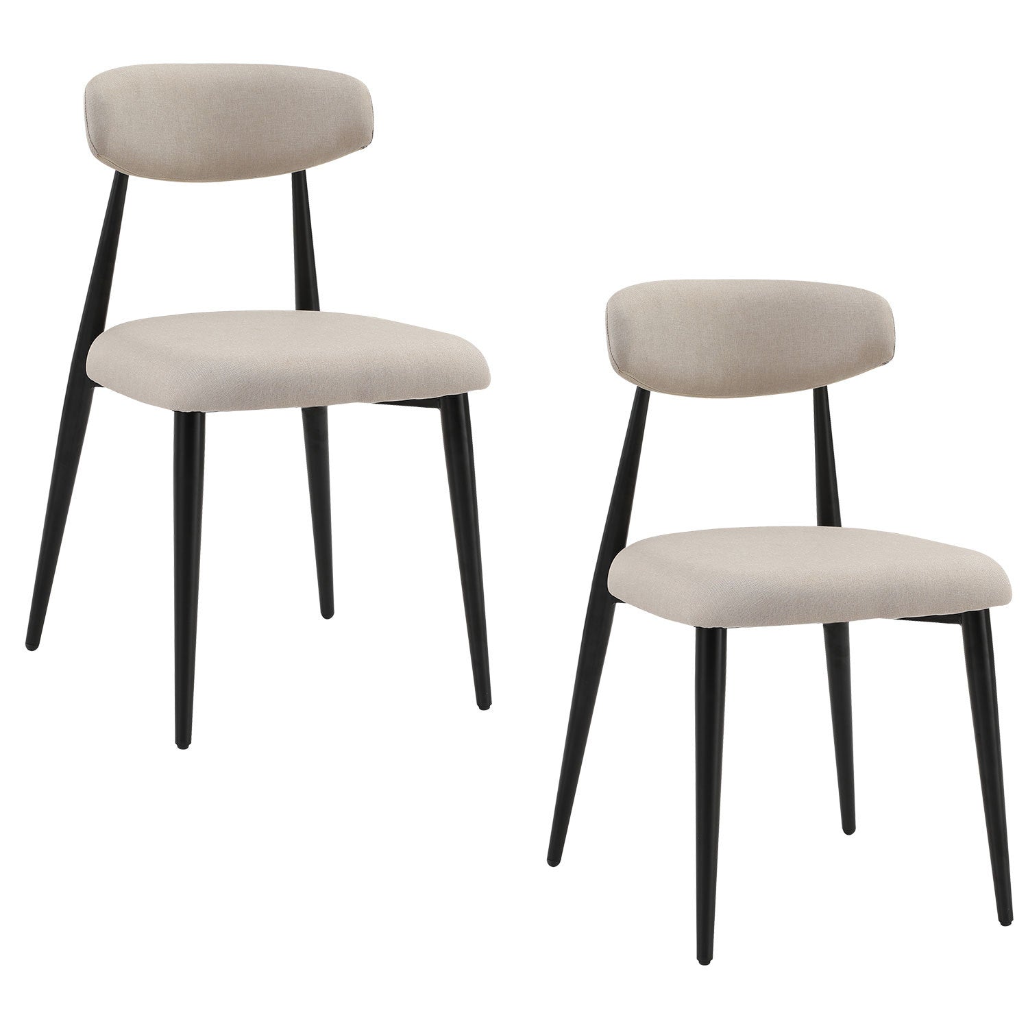 Modern Dining Chairs Set of 2 Light Grey