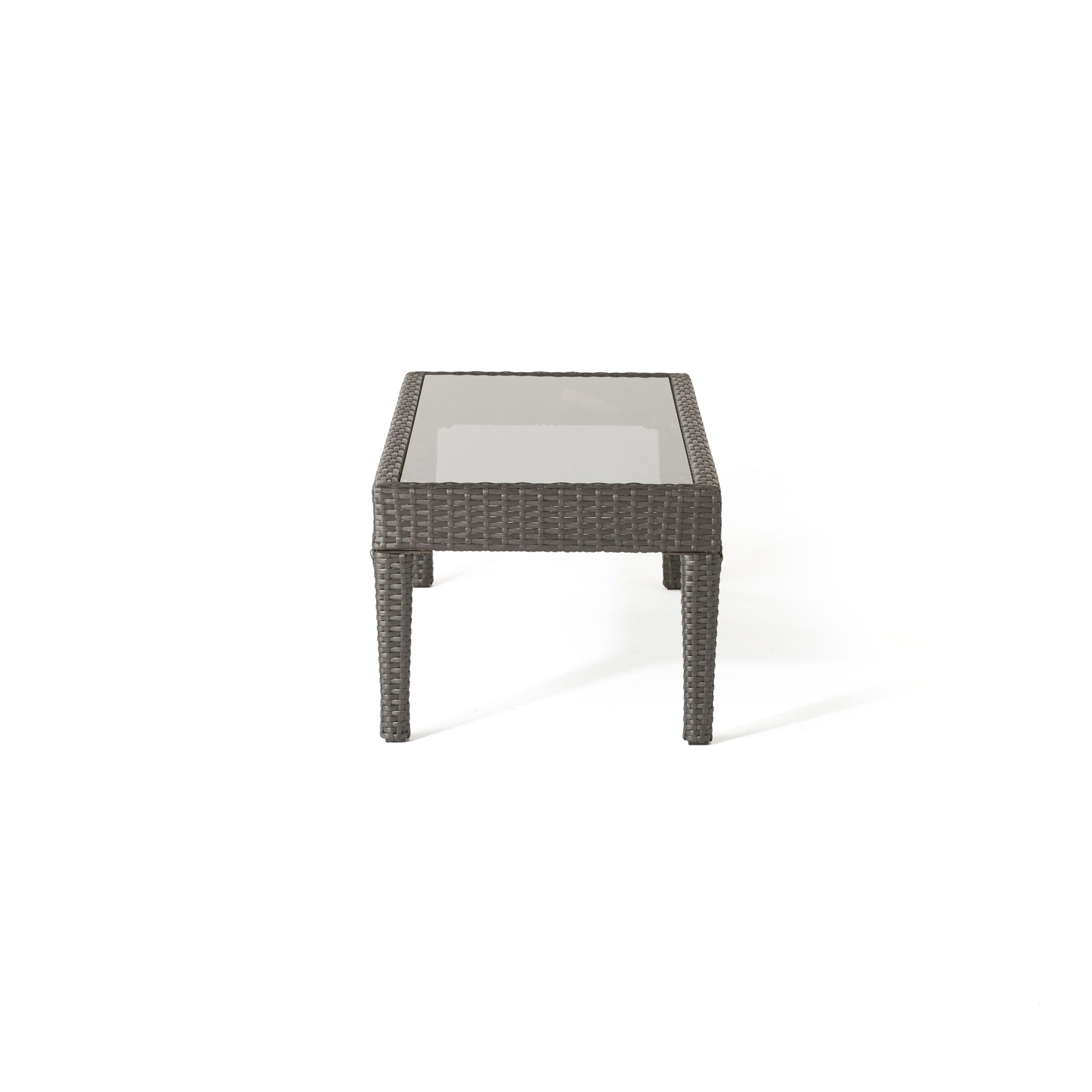 Contemporary Antibes Loveseat & Table Set Outdoor - Gray