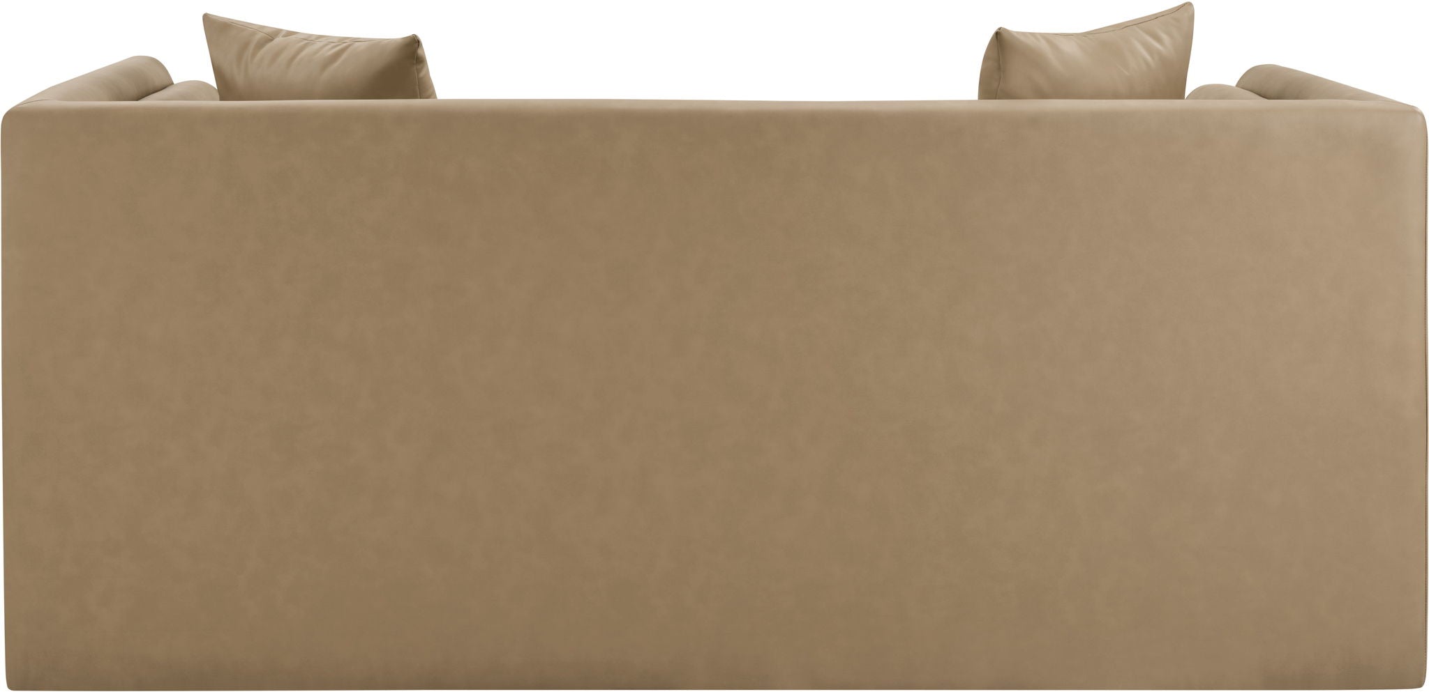 Everett - Vegan Leather 67" Upholstered Loveseat - Tan