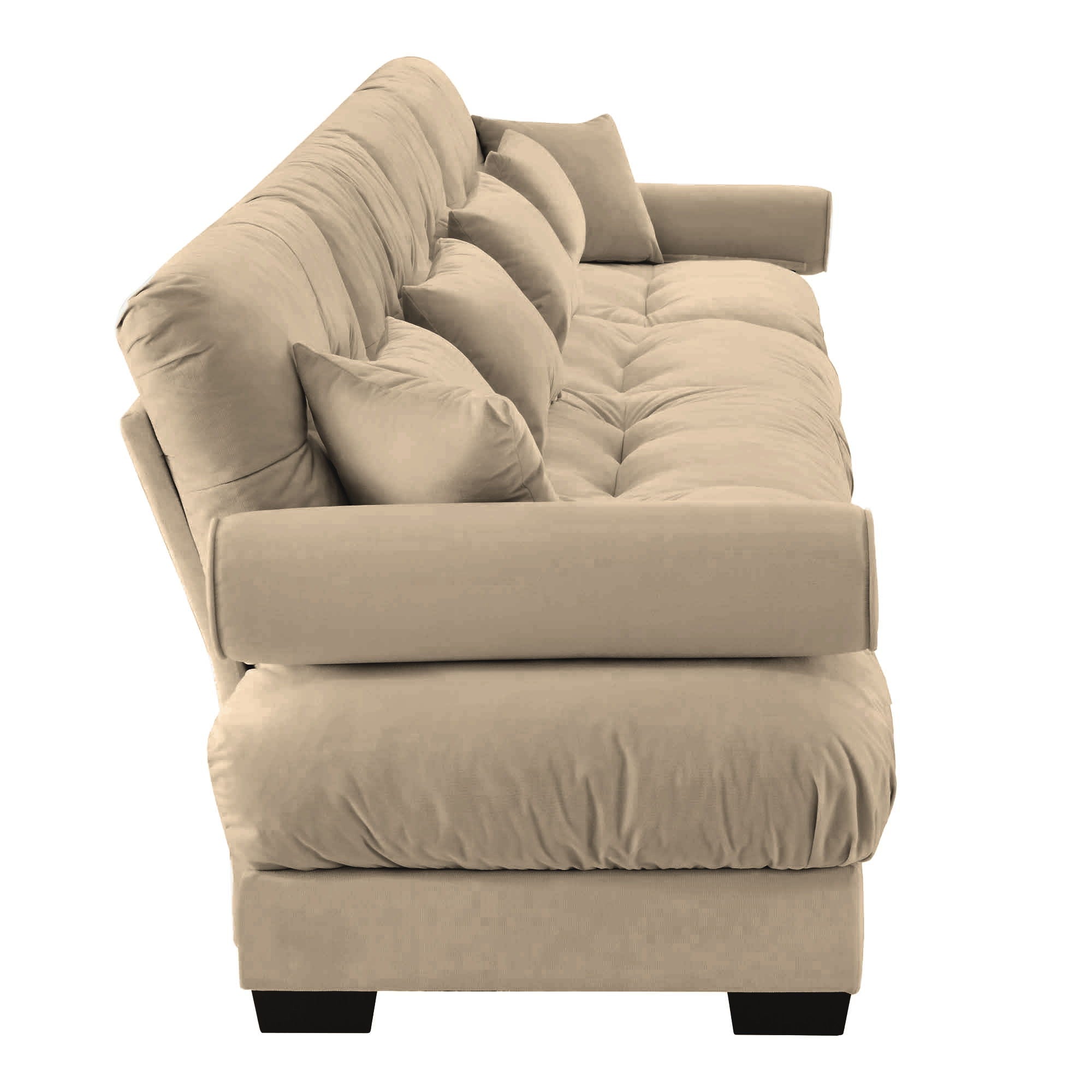 Super Comfort Oversized Modular Velvet Sectional Sofa, Deep Seat Convertible L Shaped Couch