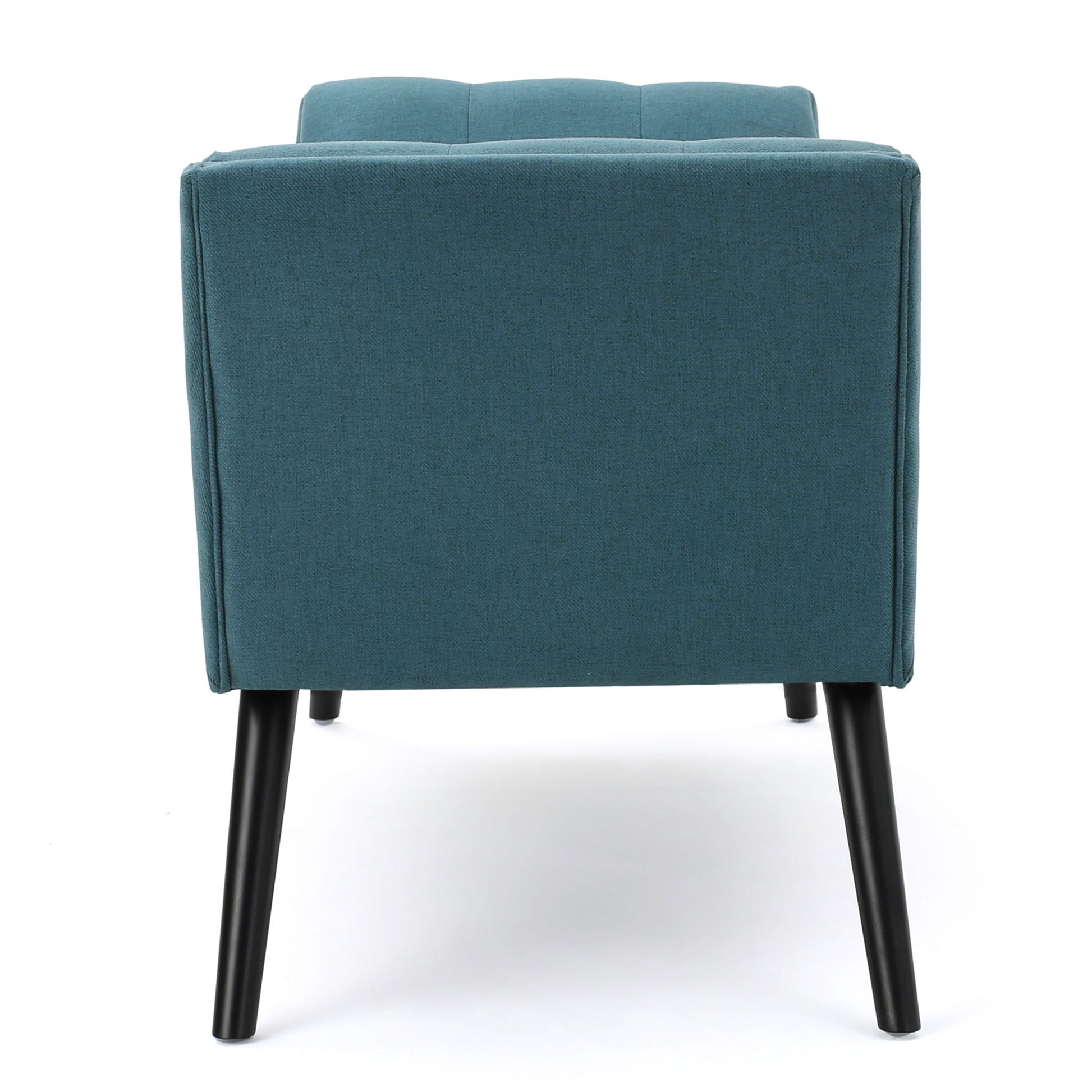 Modern Fabric Bench With Padded Seat And Wide U Shape Design - Teal - Best Buy Furniture