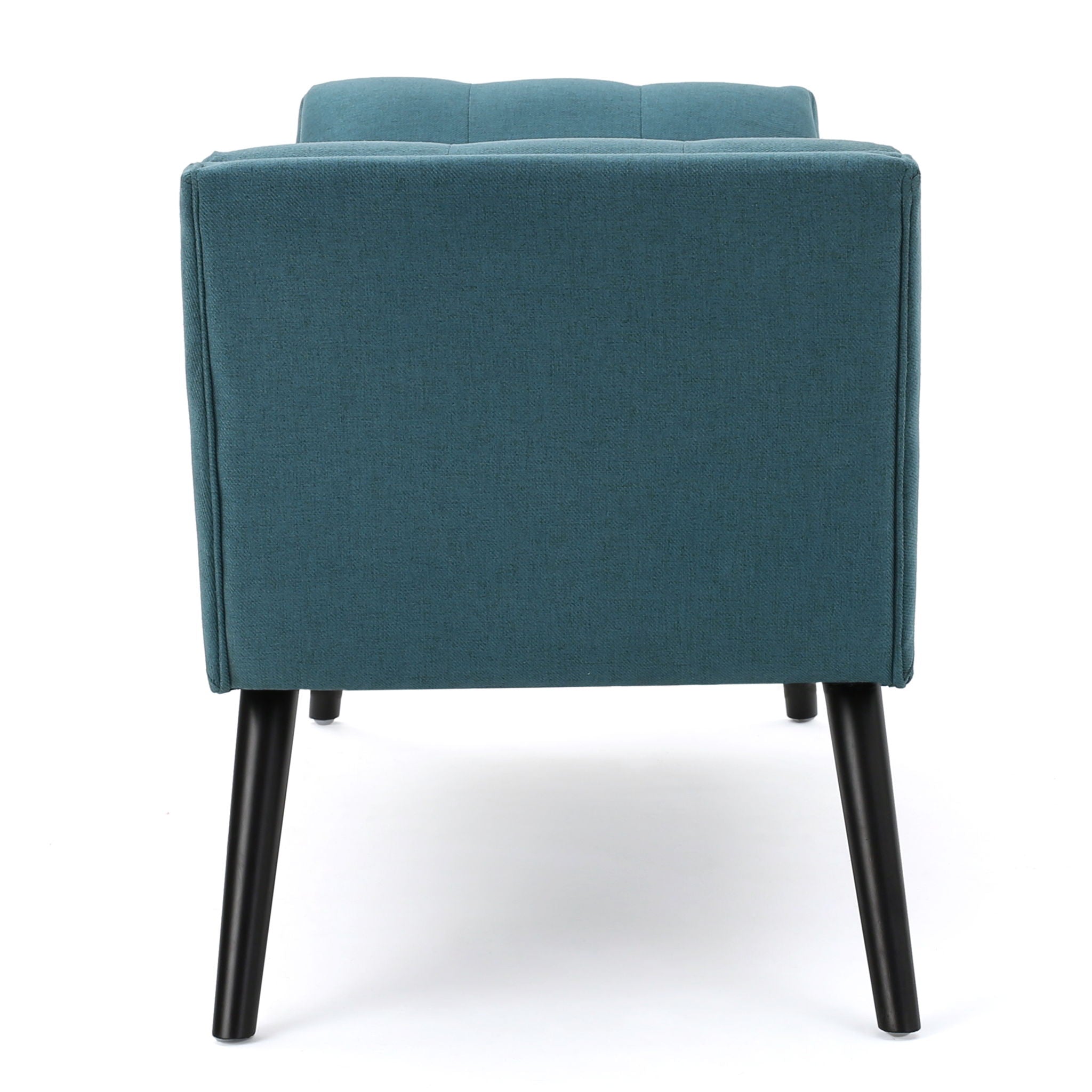 Modern Fabric Bench With Padded Seat And Wide U Shape Design - Teal - Best Buy Furniture