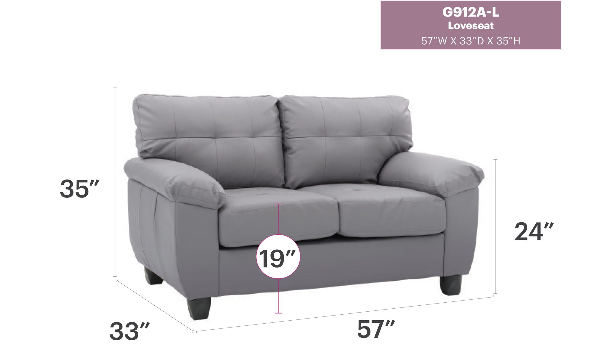 Stylish Loveseat With Padded Arms