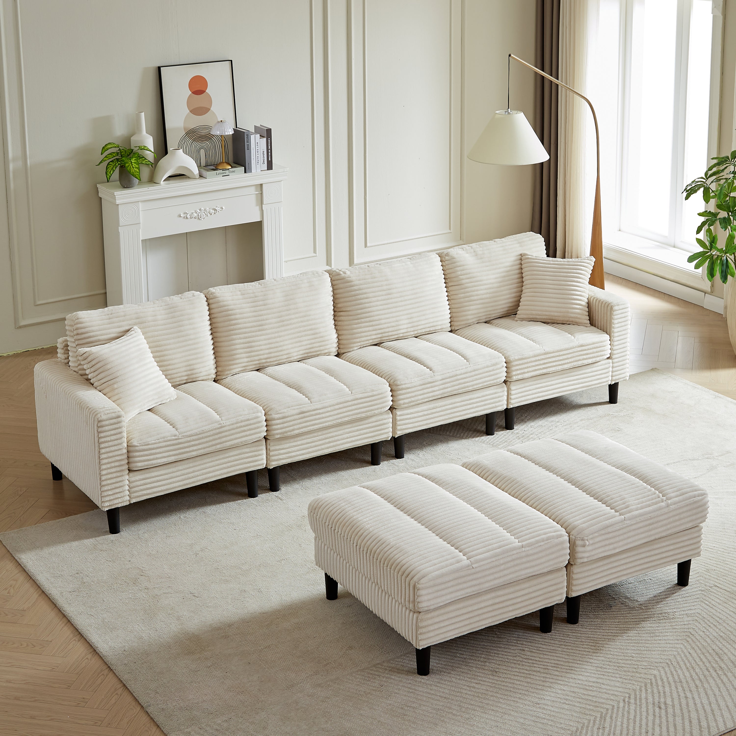 The Beverly Corduroy U-Shaped Sectional Sofa