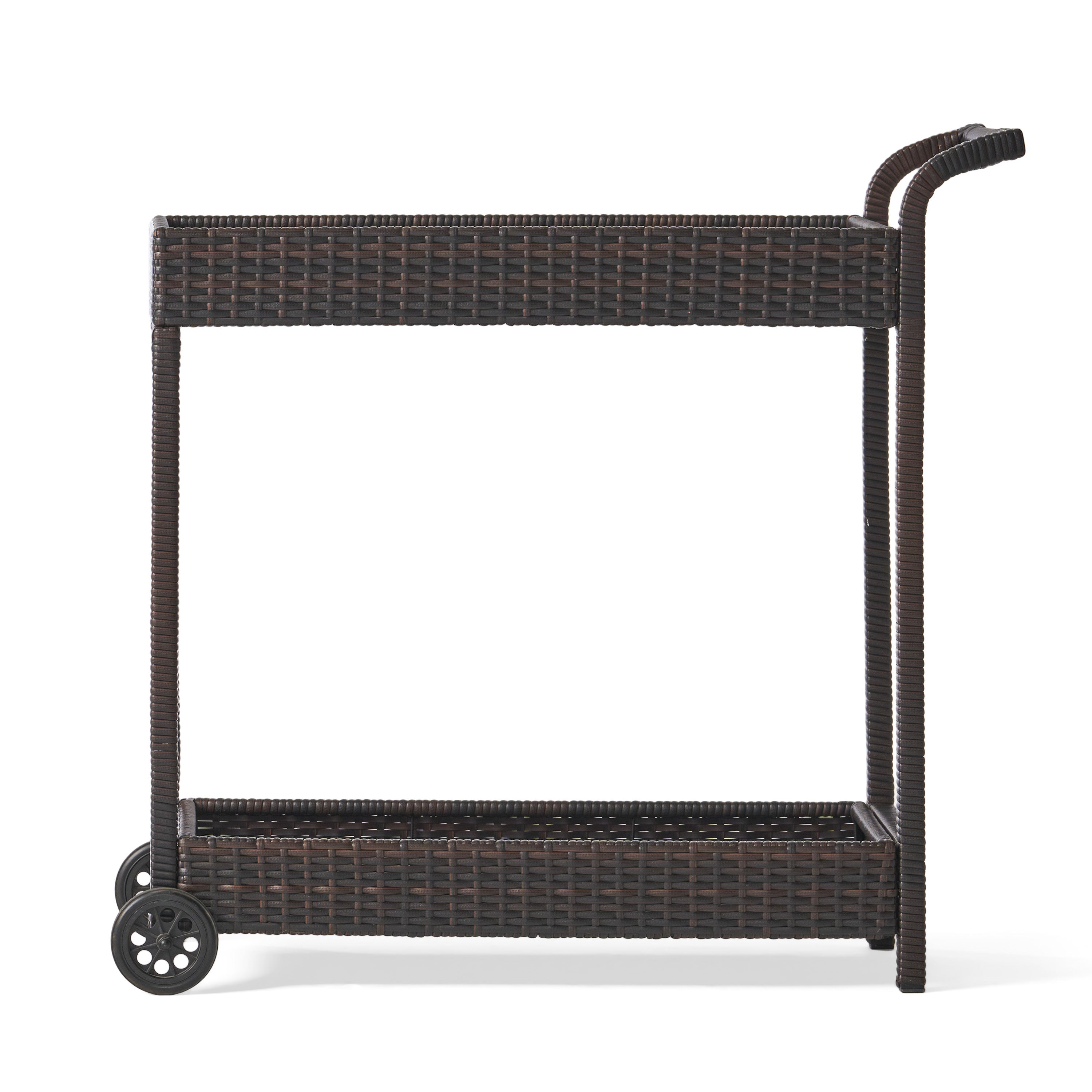 The Entertainer’s Rolling Wicker Bar Cart by Christopher knight Home