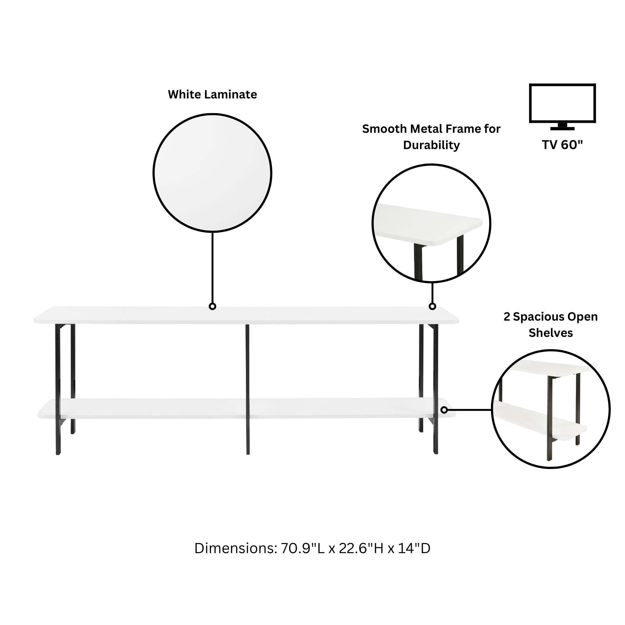 Celine - 2 Shelf Console Table