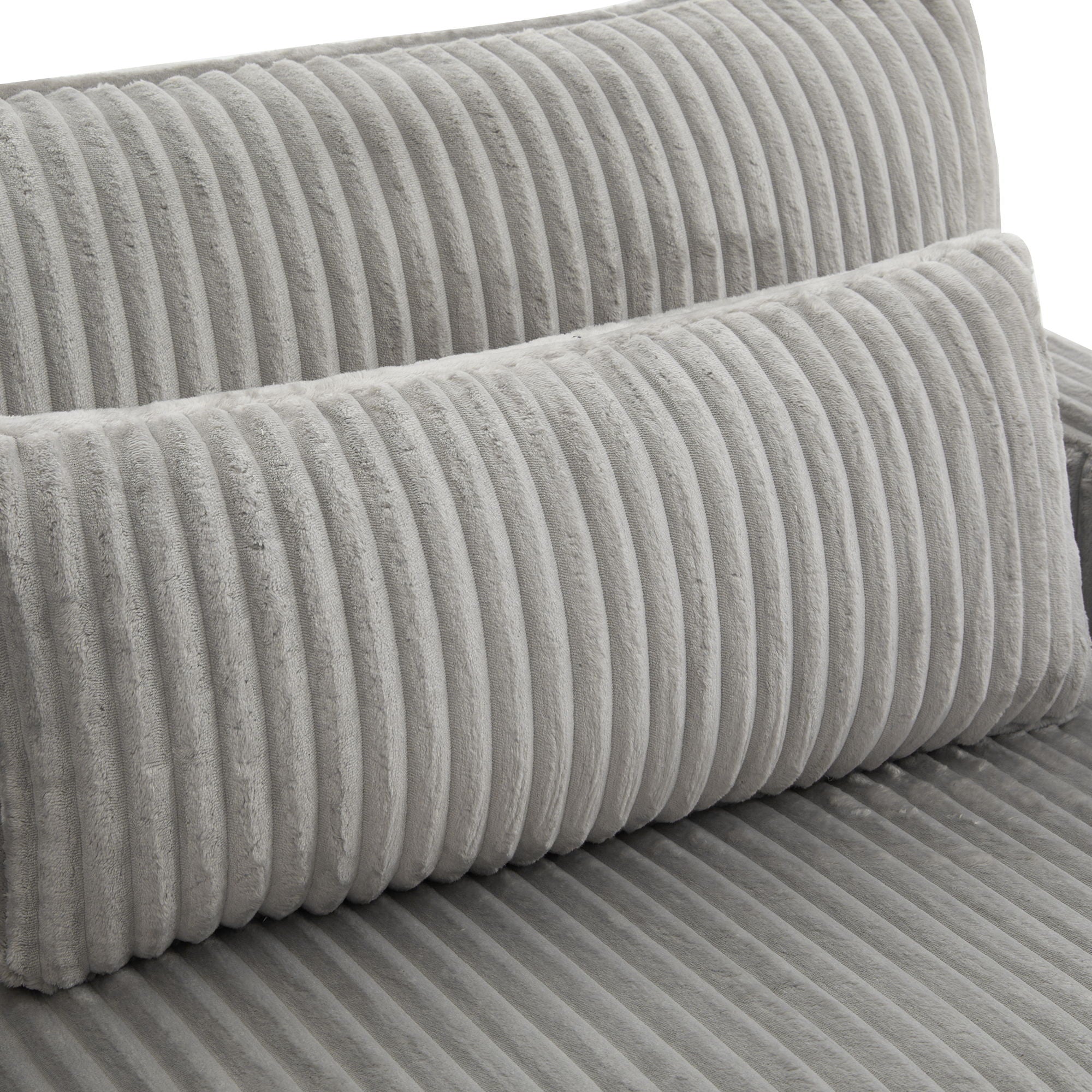 Modern Corduroy Loveseat Sofa With 4 Pillows