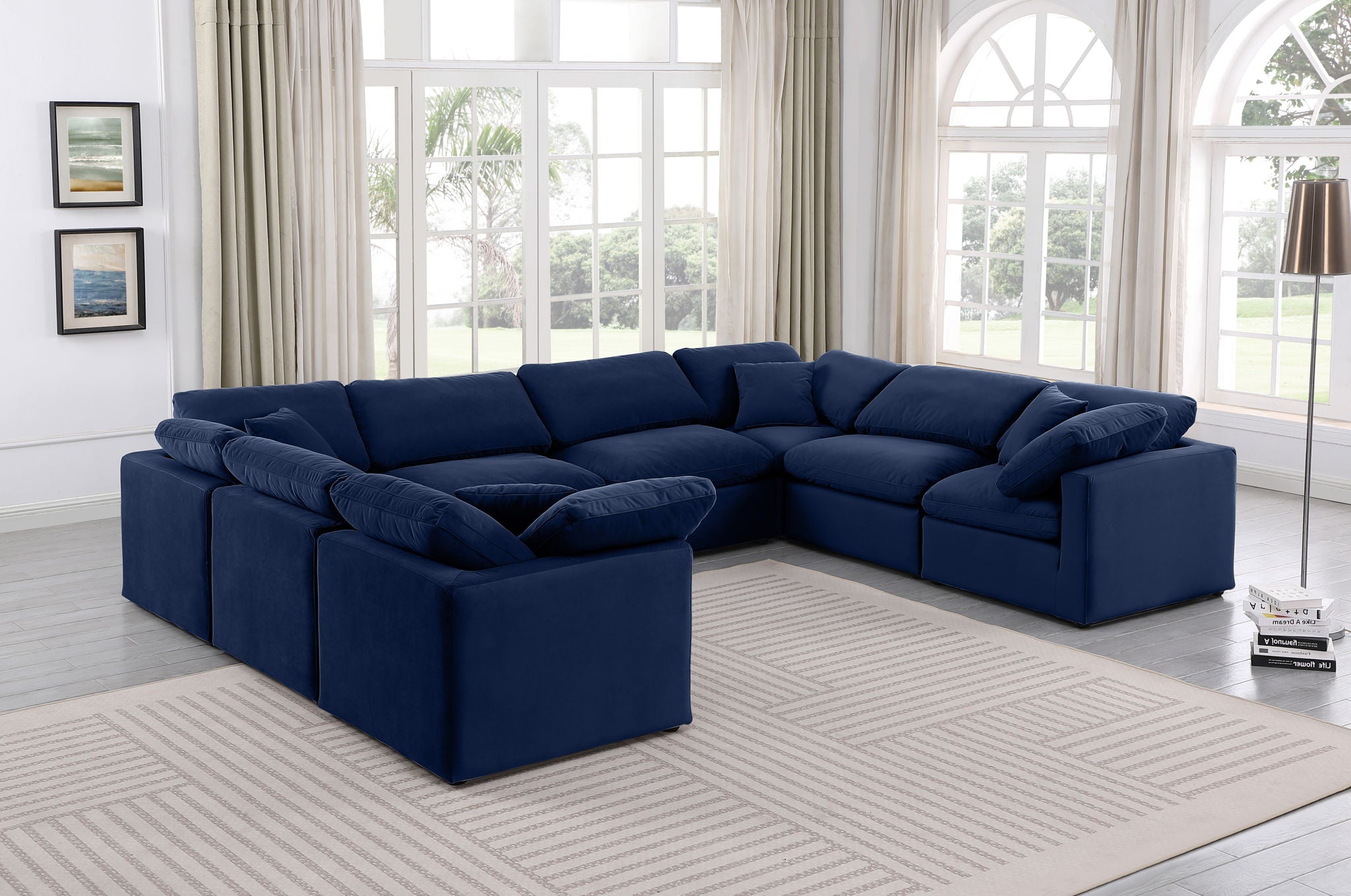 Indulge - Velvet 8 Piece Modular Sectional