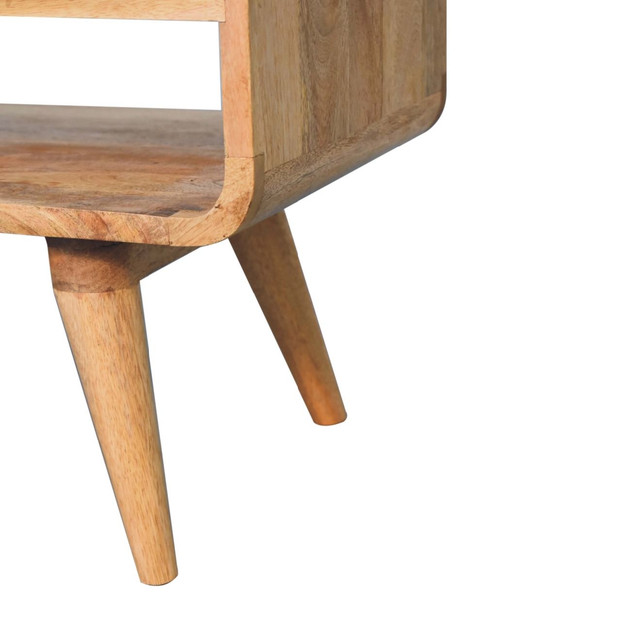 Reverse Curve Media Unit - Oak - Best Buy Furniture