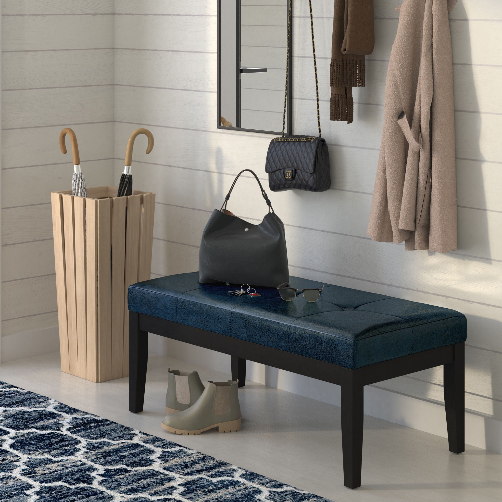 Lacey - Upholstered Tufted Ottoman Bench - Best Buy Furniture