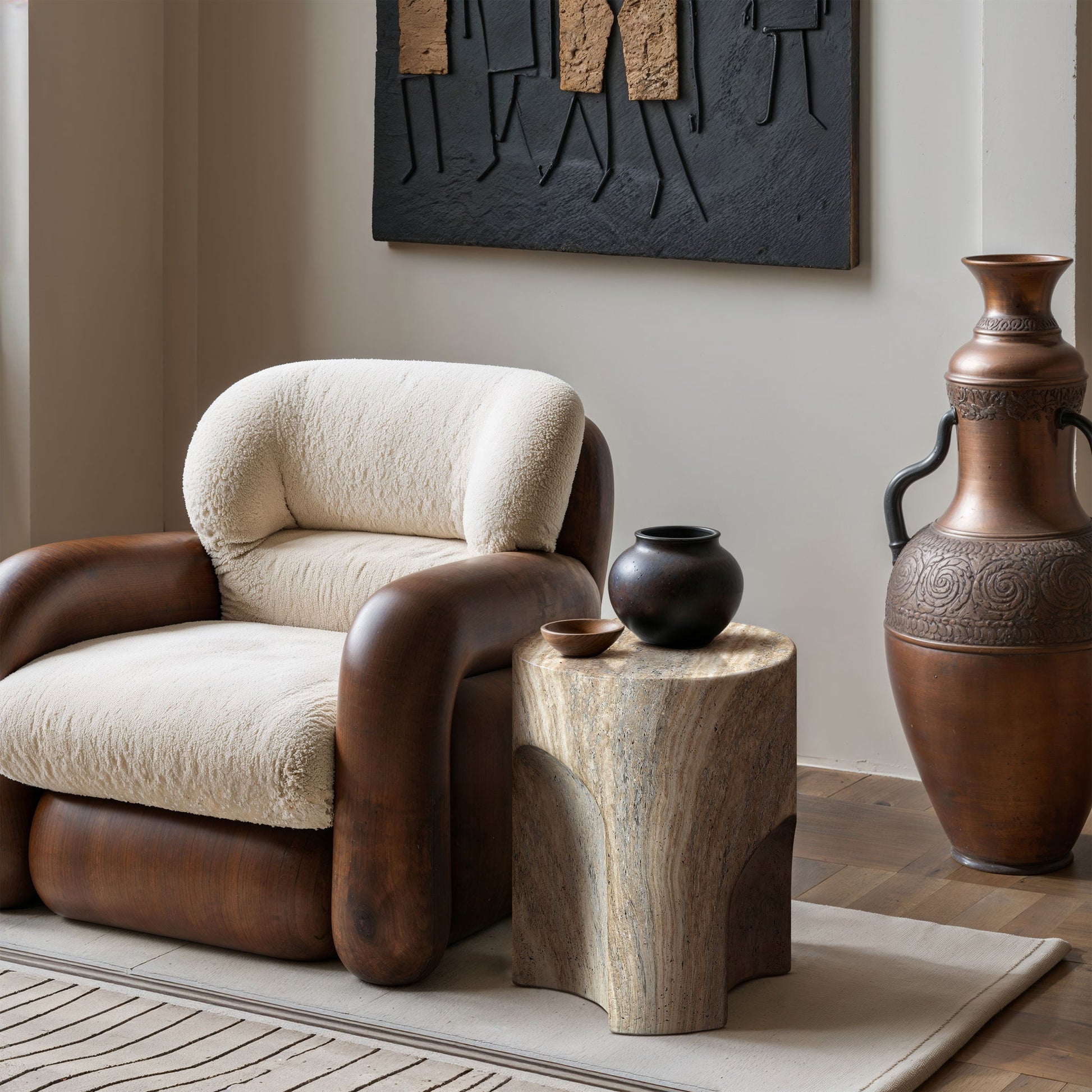 Olira - Concrete And Fiberglass Indoor / Outdoor End Table - Best Buy Furniture