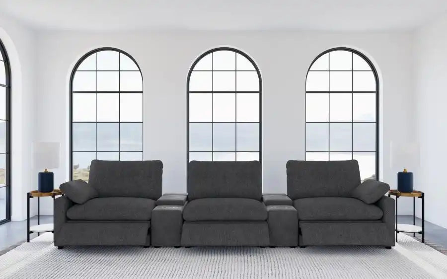 Collins - 5-Piece Power Reclining Home Theater Seating